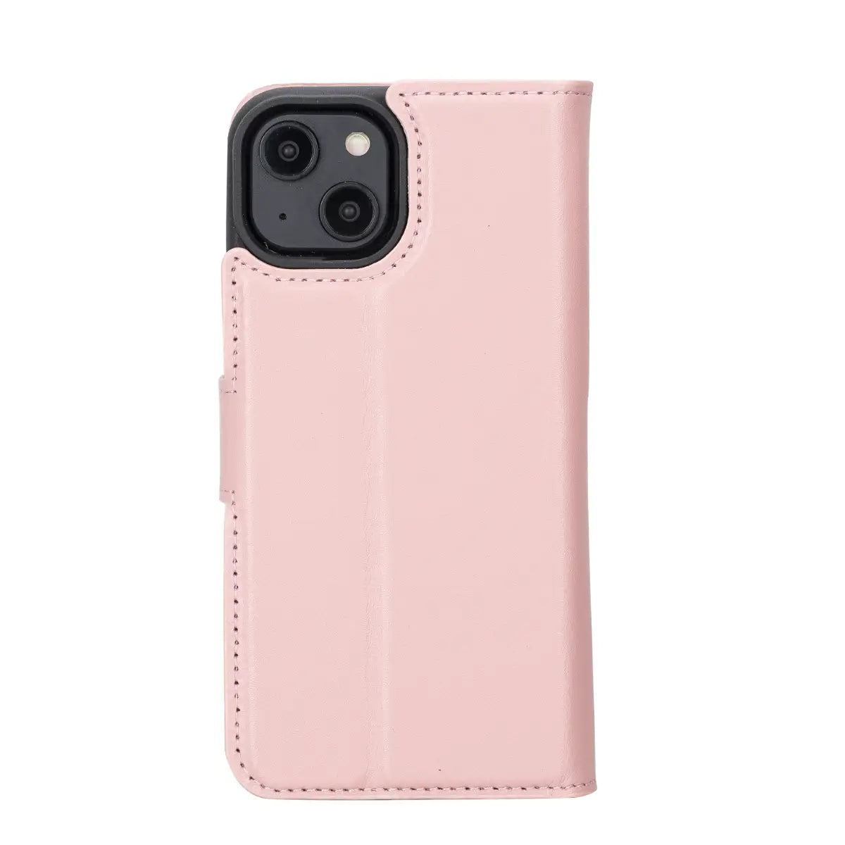 Pink Leather Wallet Case for iPhone 14 - Slim Protective Phone Cover with Card Slots | Perfect for Women's Everyday Use, Travel & Shopping