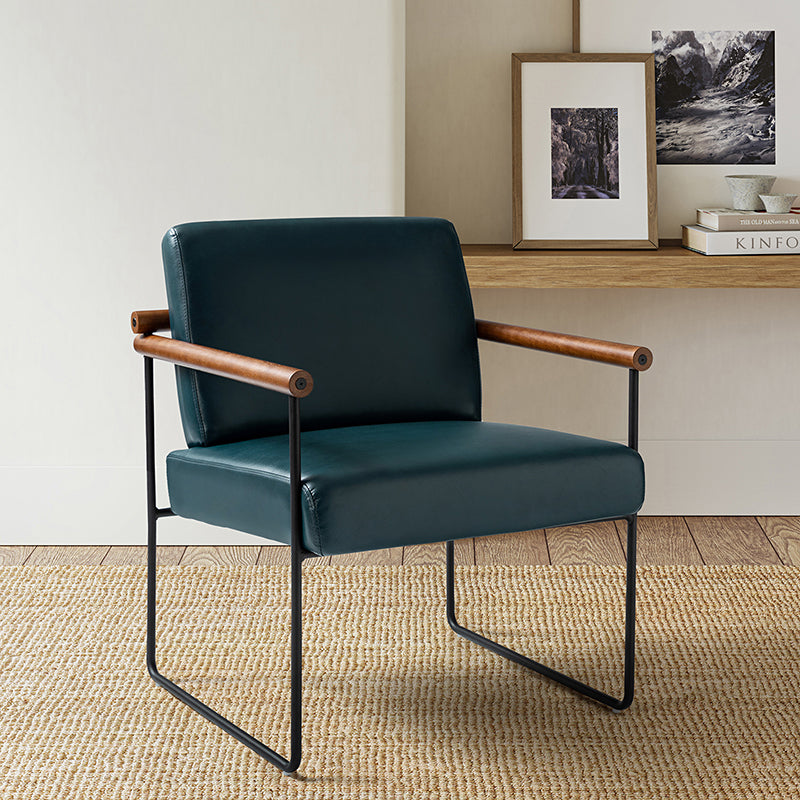 Edurne Modern Armchair with Sturdy Metal Legs - Perfect for Living Room, Office, and Lounge Areas