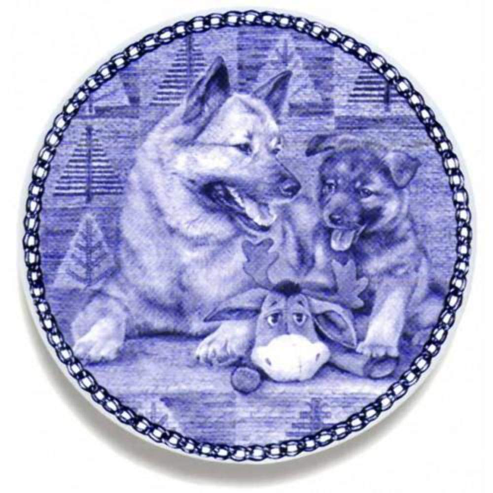 Norwegian Elkhound Dog Porcelain Plate - 7.61 Inch Decorative Dish for Dog Lovers - Perfect for Home Decor, Gift Giving, and Collectible Display