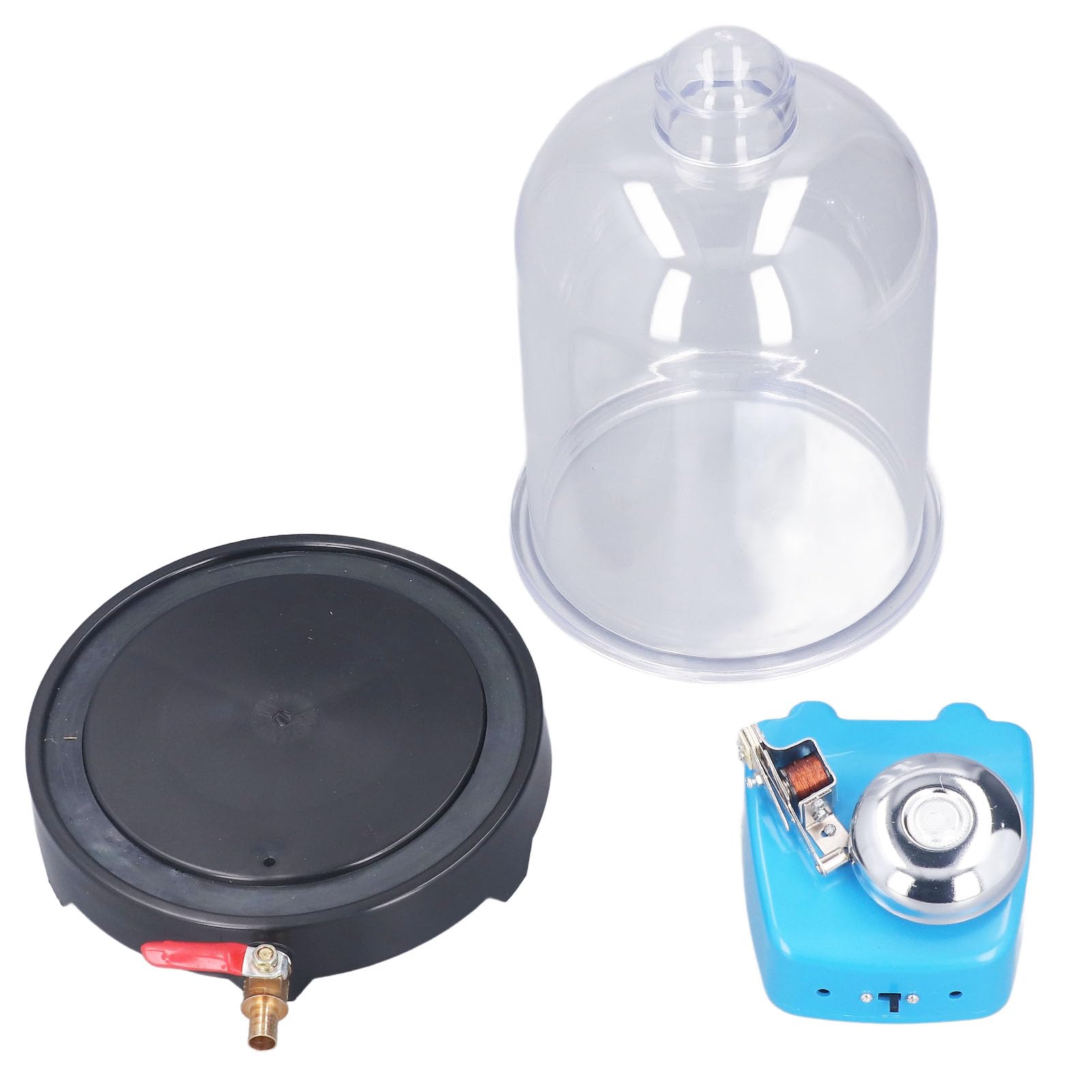 Premium Glass Vacuum Jar with Base - Scientific Vacuum Demonstration Kit for Physics Labs & Sound Experiments | Ideal for Classroom Demonstrations, STEM Education & Science Projects