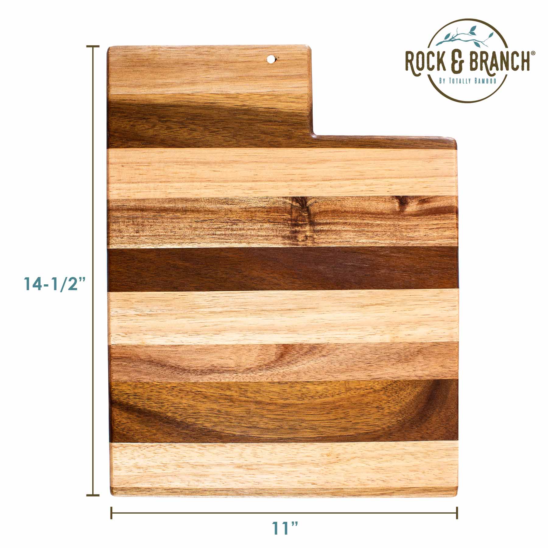 Premium Rock & Branch® Shiarch Series Utah Wood Cutting Board - Durable Reversible Butcher Block for Kitchen, Charcuterie & Serving - Perfect for Home Chefs & Entertaining