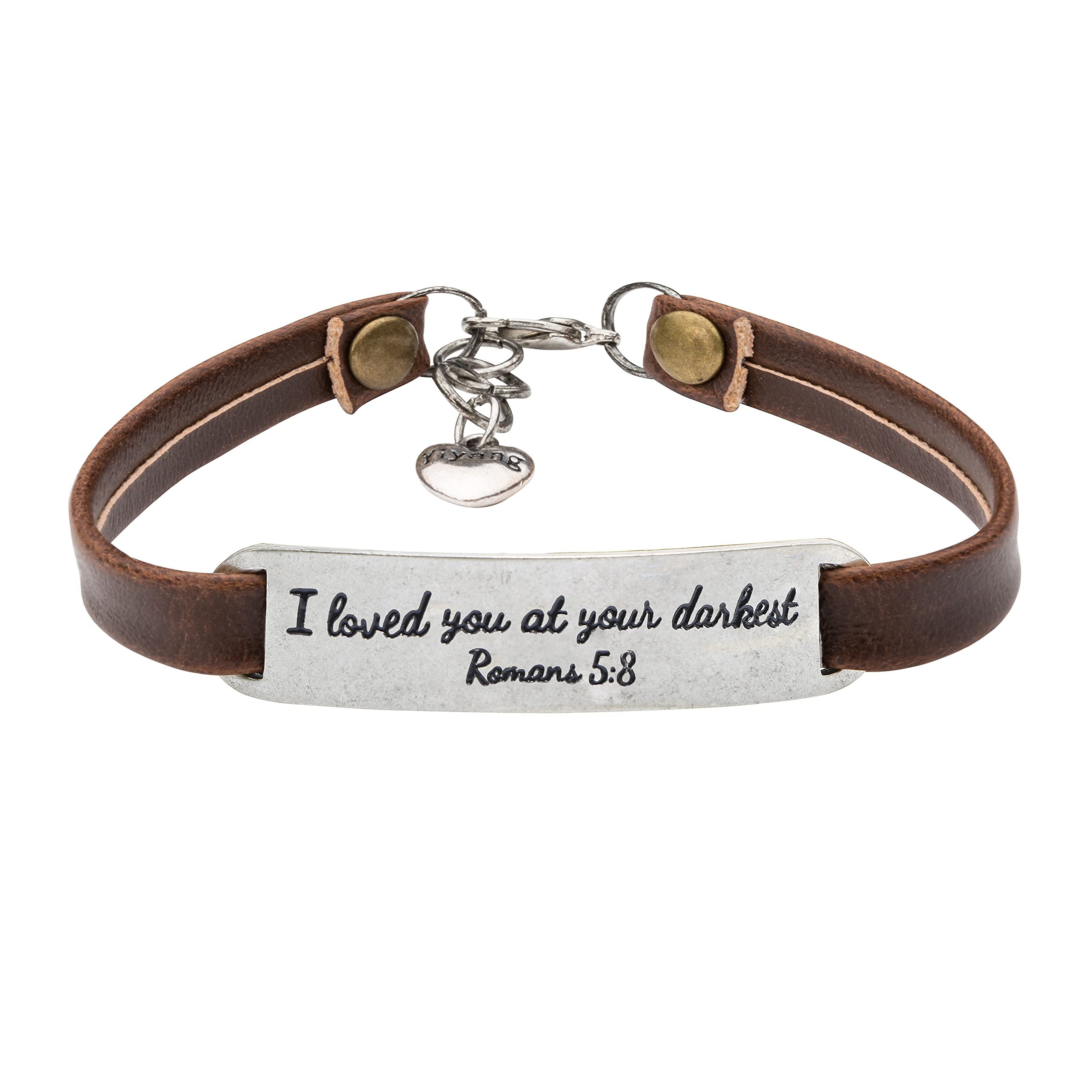 Christian Leather Bracelet for Women - Inspirational Bible Verse Jewelry, Religious Gift for Baptism, Christmas, Birthday - Perfect for Church, Daily Wear & Faith-Based Occasions