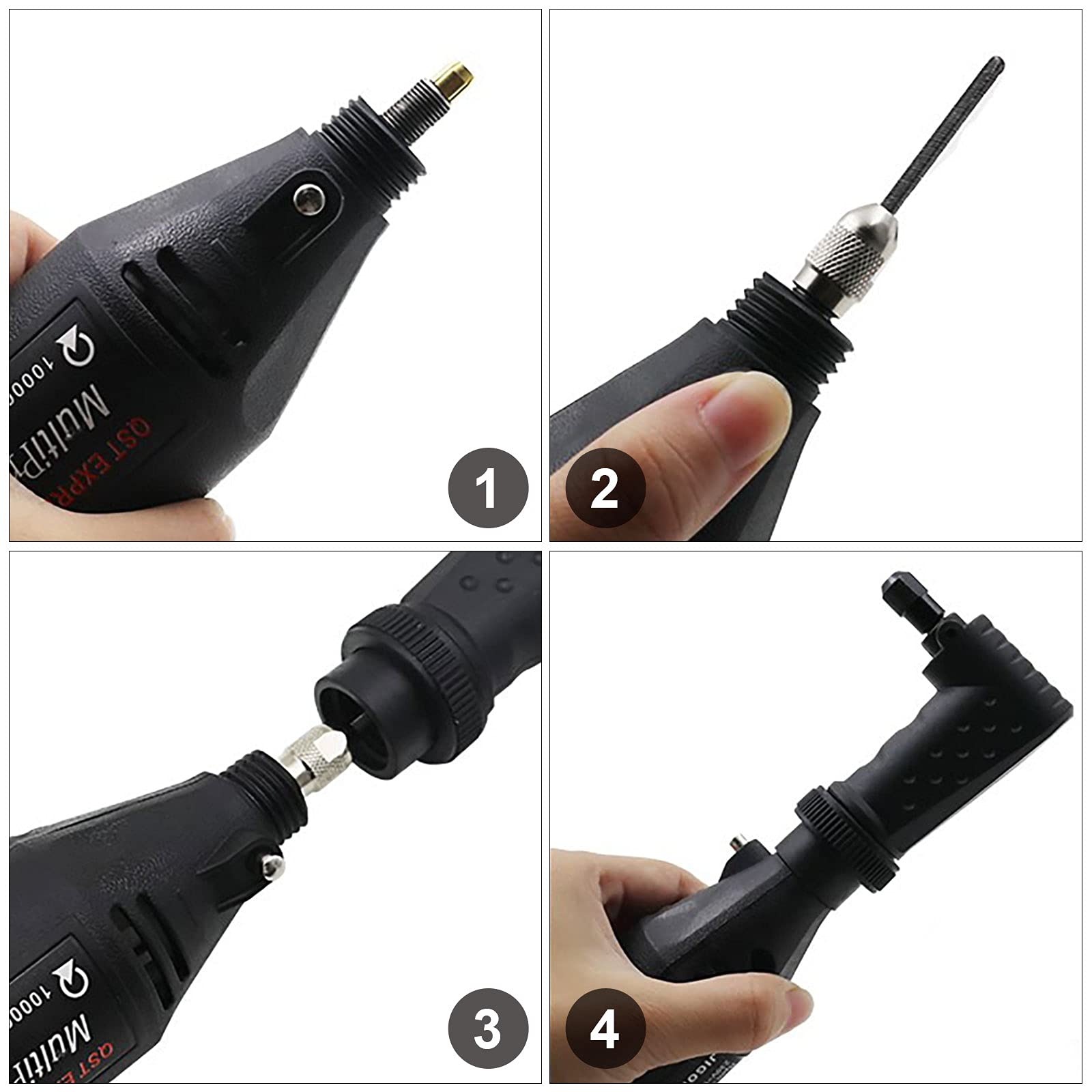 90° Right Angle Drill Attachment - Electric Grinding Kit & Rotary Converter for Tight Spaces | Perfect for DIY, Woodworking, and Home Renovation Projects