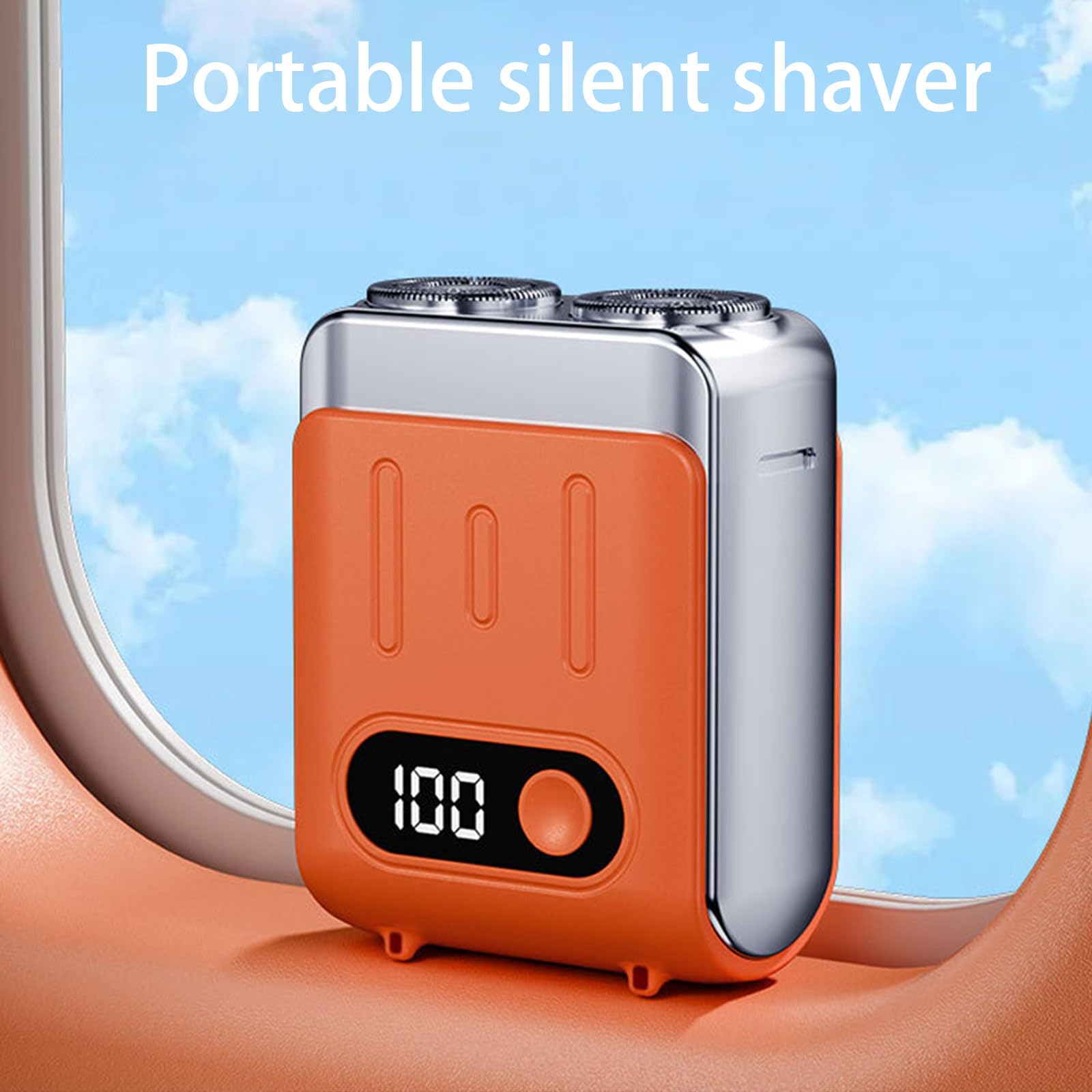 Men's Electric Shaver with LCD Display - USB Rechargeable Travel Trimmer for Beard & Mustache - Perfect for Home, Office & Travel Grooming