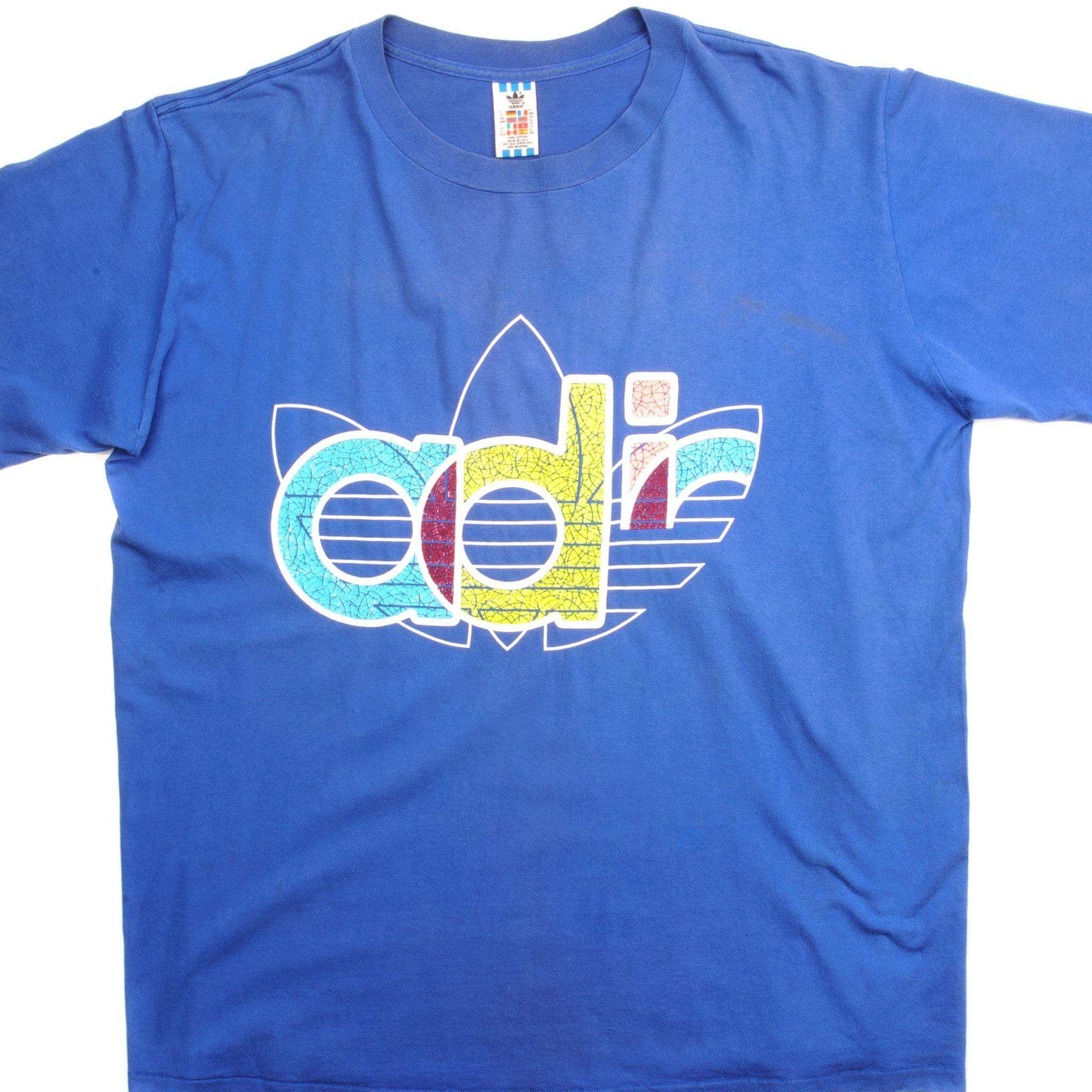 Vintage 1990s Adidas T-Shirt Size XL - Made in USA - Retro Streetwear for Men & Women - Perfect for Casual Wear, Gym, and 90s Fashion Lovers