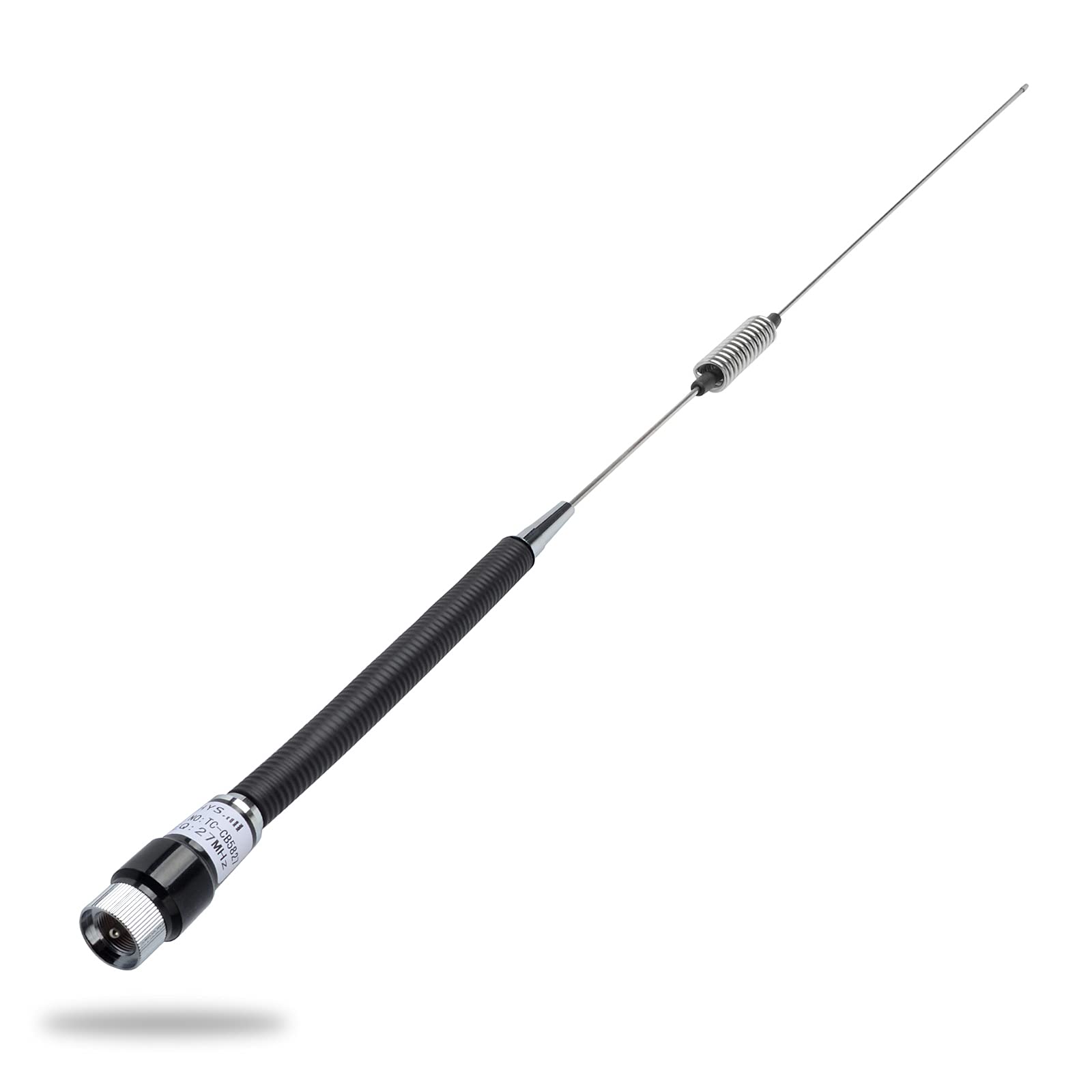 HYS CB Mobile Antenna - 27MHz 11 Meter Car & Outdoor Antenna with 40.5in UHF Male (PL259) Connector - Compatible with Midland, Cobra, Yaesu, Uniden & Icom Vehicle Transceiver Two Way Radios - Perfect for Trucking, Off-Roading & Emergency Communication