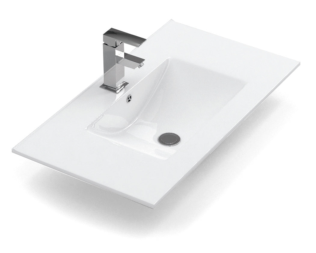 DAX Ibiza 36 Inch Bathroom Vanity Set with Onyx Stone Sink - Modern Floating Vanity for Bathroom Remodel, Small Space & Powder Room Decor