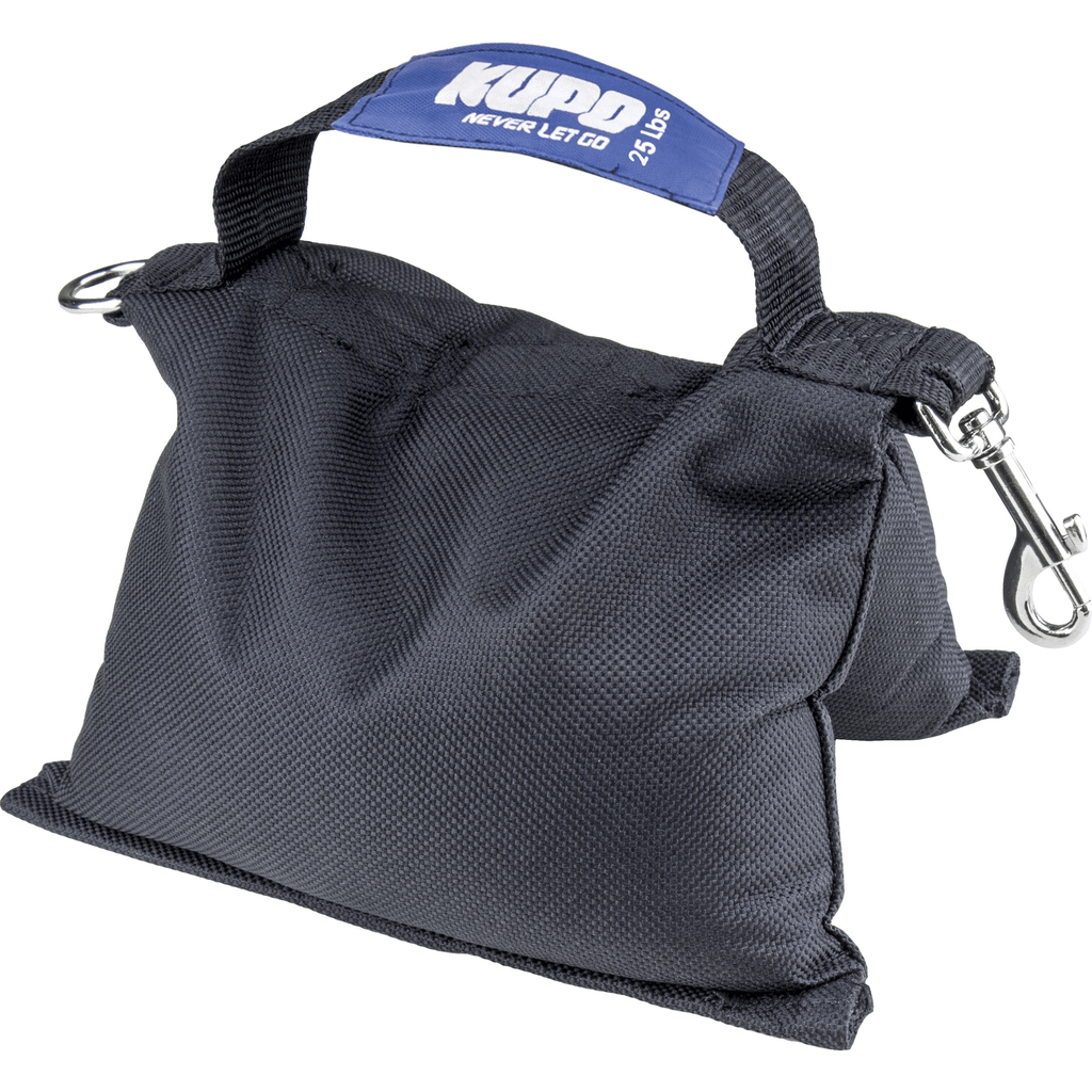 Kupo 25 lb Black Shot Bag - Weighted Sandbag for Film & Photography Equipment Stability, Gym Training, and DIY Projects
