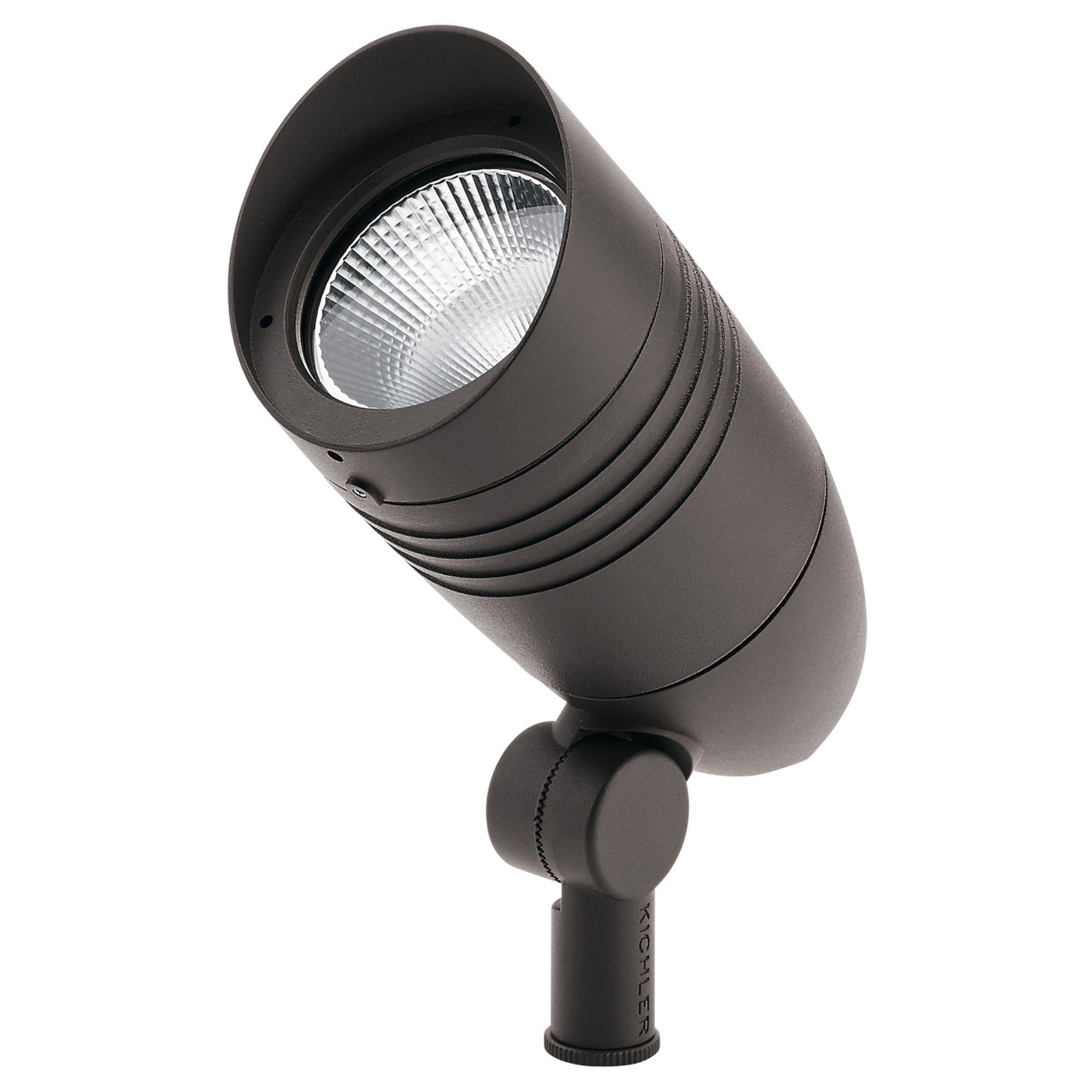120V Large Integrated Spot Light, 3000K Warm White, 33 Degree Beam Angle, Textured Architectural Bronze Finish - Perfect for Outdoor Landscape Lighting, Patio, and Garden Decor