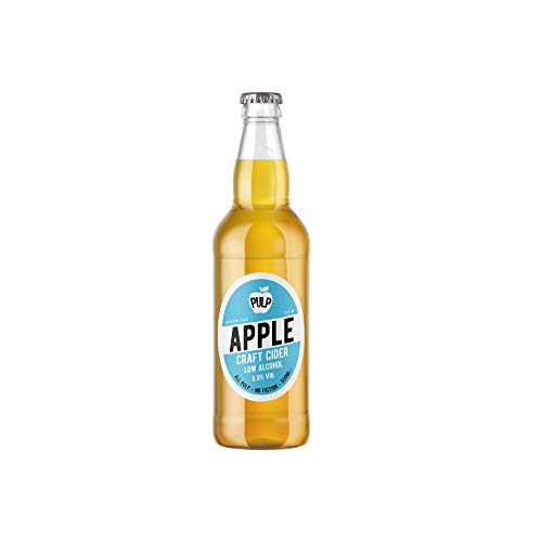 PULP Low Alcohol Cider - 0.5% ABV Non-Alcoholic Apple Beverage - 12 Pack (500ml Bottles) | Refreshing Drink for Parties, BBQs & Healthy Lifestyle