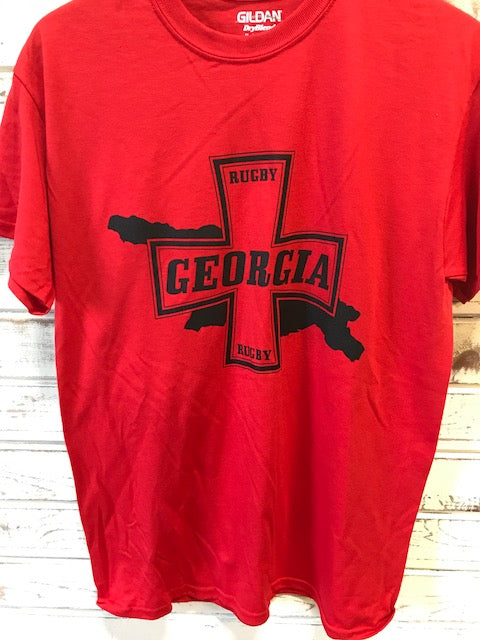 Georgia Rugby T-Shirt - Comfortable Cotton Jersey for Fans & Players - Perfect for Game Day, Training, and Casual Wear