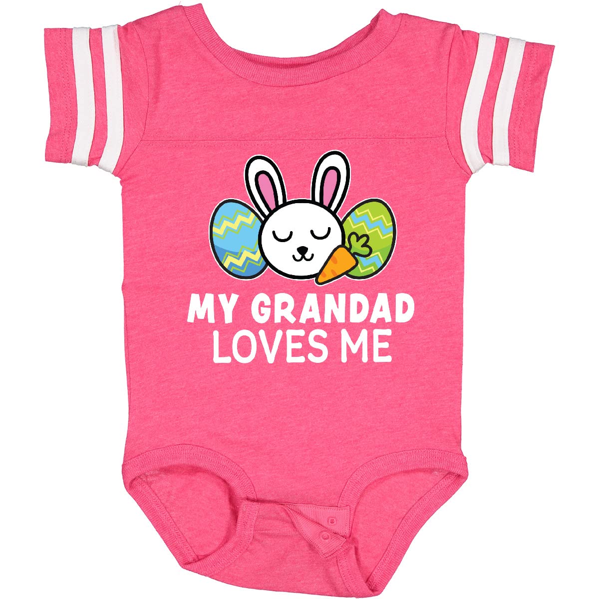 My Grandad Loves Me Bunny Easter Baby Bodysuit - Cute Easter Outfit