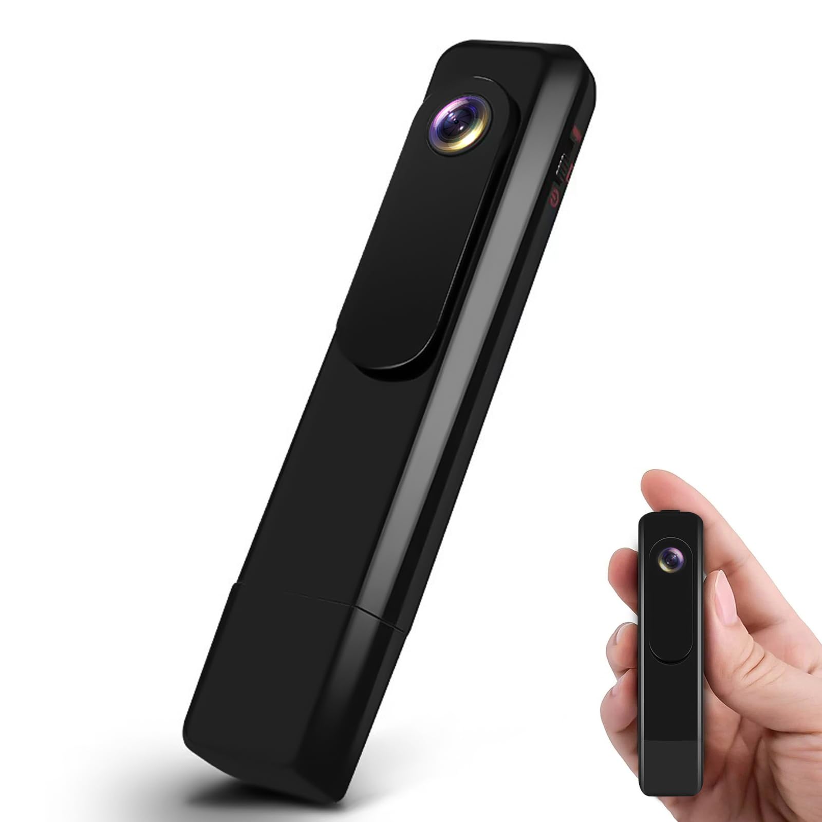 1080P HD Mini Body Camera with Loop Recording - Portable Security Camera for Meetings, Guard Surveillance, Travel Vlogging, Nanny & Indoor/Outdoor Safety - No WiFi Needed (Ideal for Law Enforcement, Security Guards & Personal Safety)