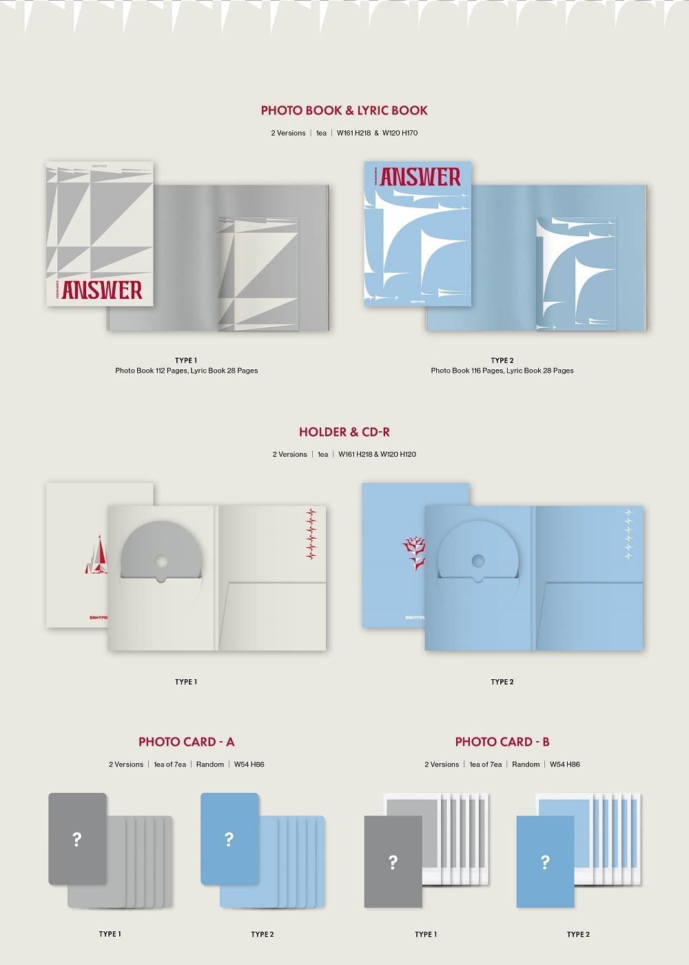 ENHYPEN DIMENSION : ANSWER 1st Album Repackage (CD + Photobook + Lyric Book + Photocard + Photo Stand + Paper Dice + Sticker + Bookmark) - K-POP Collectors Edition - Perfect for Fans, Gift Giving & Music Collections