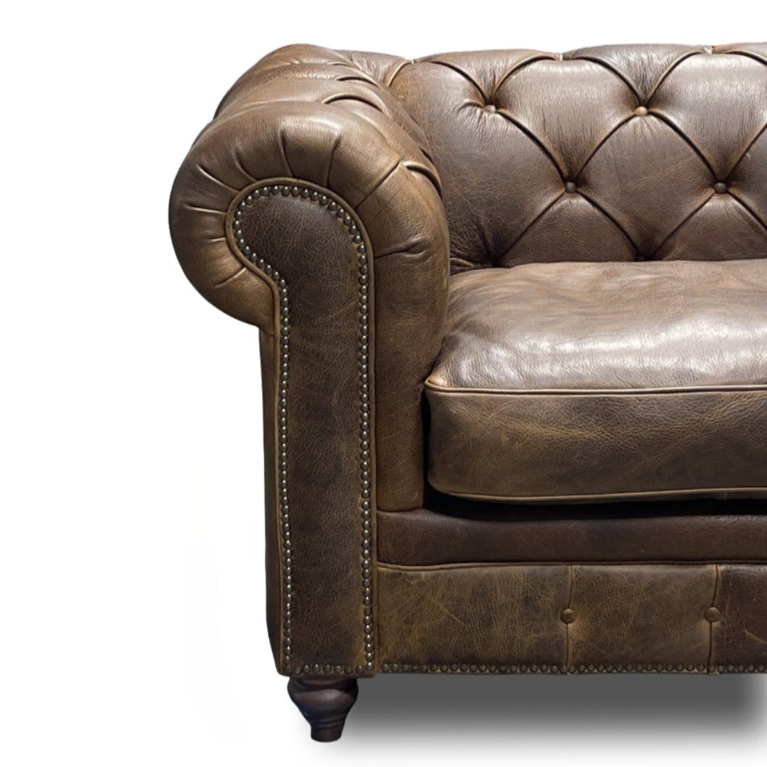 Luxury Manchester Genuine Leather Sofa - Modern & Comfortable Living Room Furniture for Home & Office Use