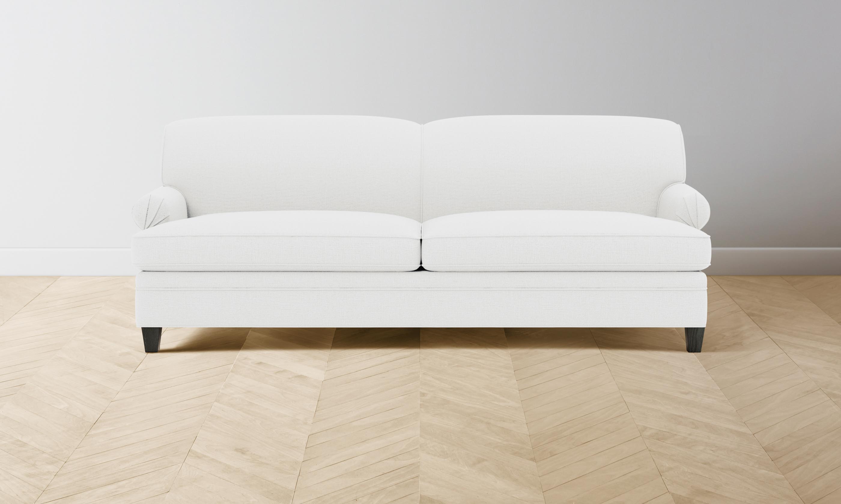 Carmine Sofa - Performance Linen Weave in Pure White | Modern Living Room Furniture for Home & Office Comfort