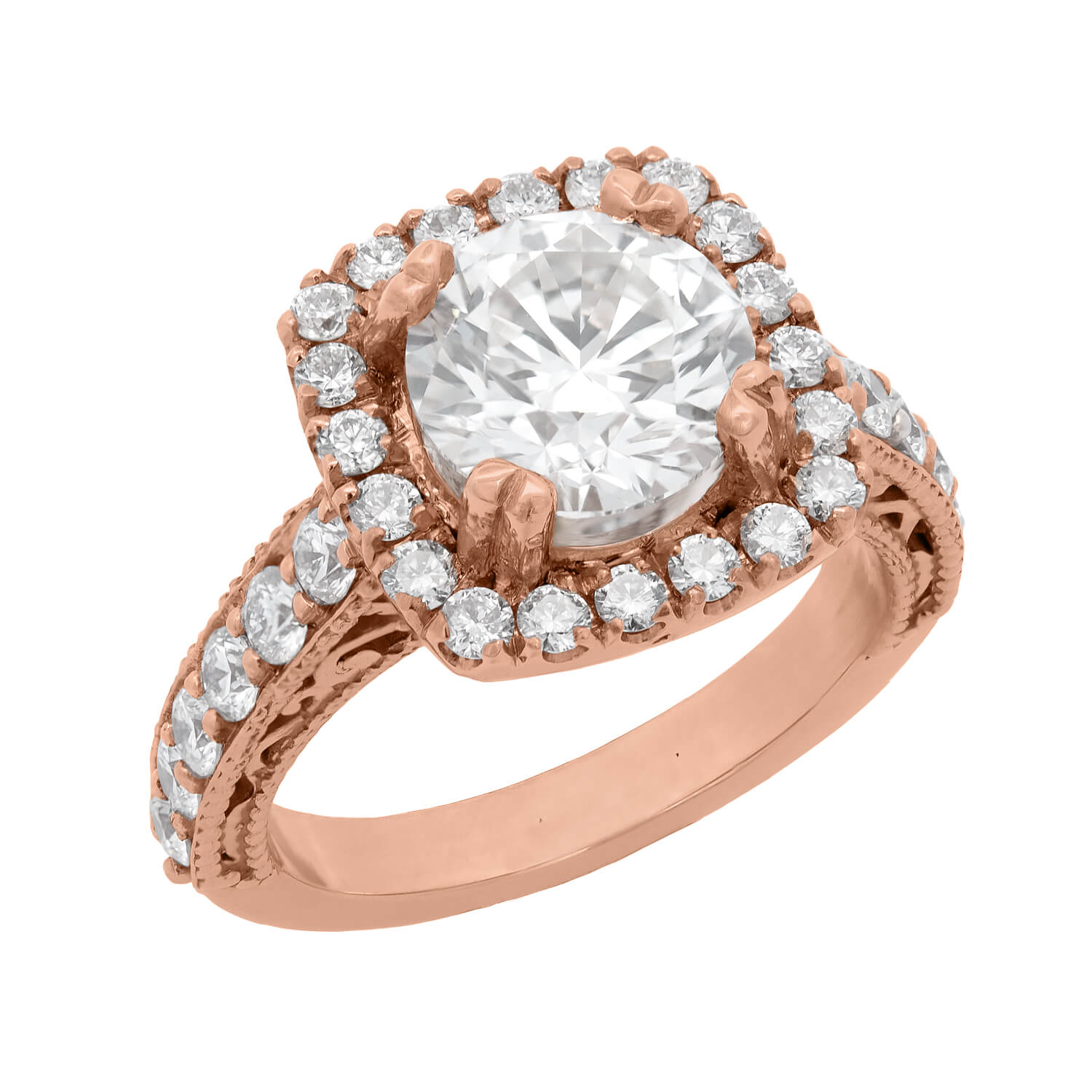 14K Rose Gold Diamond Engagement Ring - 1.51ct GIA Certified | Elegant Bridal Jewelry for Proposals, Anniversaries & Special Occasions
