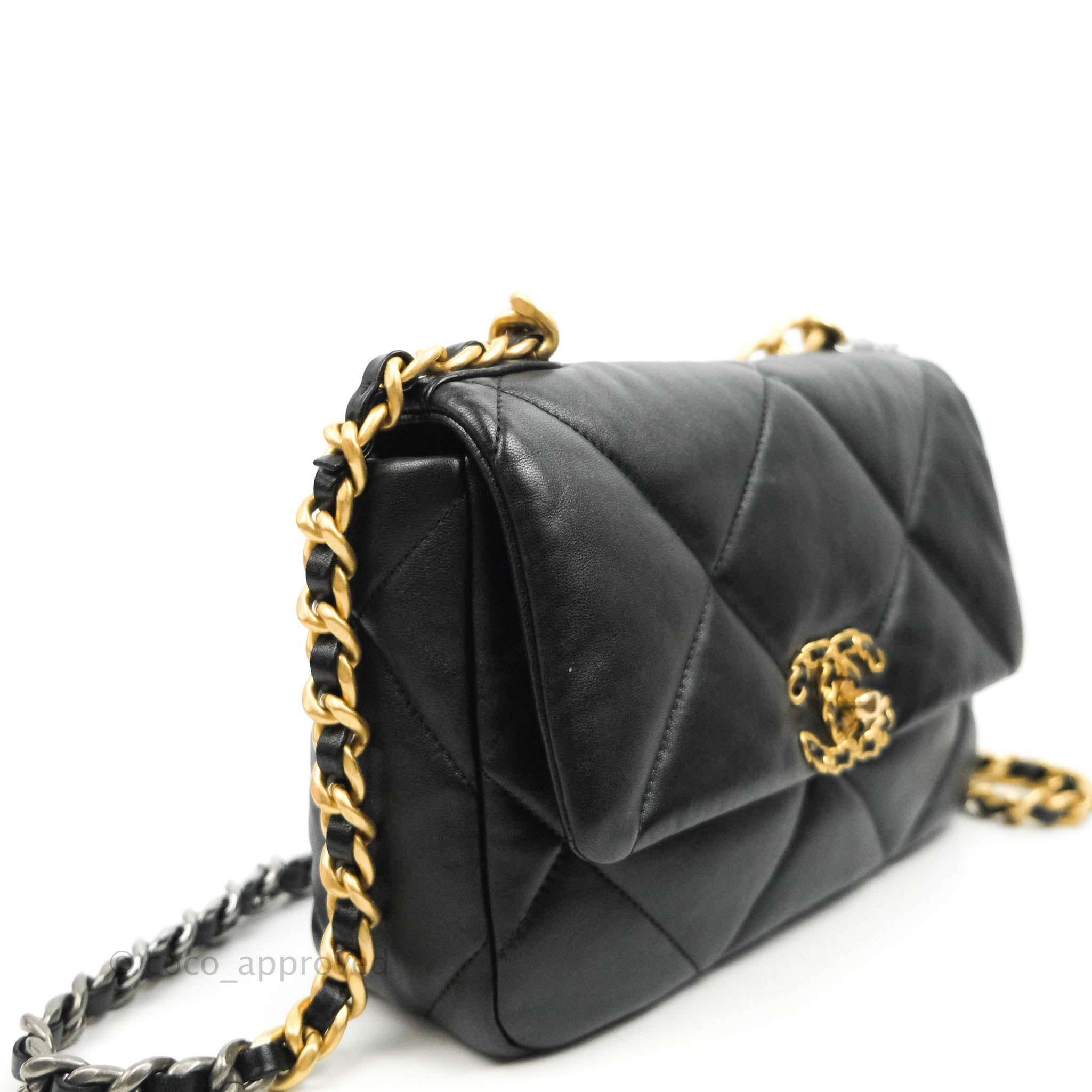 Chanel 19 Small Handbag Black Lambskin Leather with Mixed Hardware - Luxury Crossbody Bag for Women, Perfect for Date Night & Evening Events