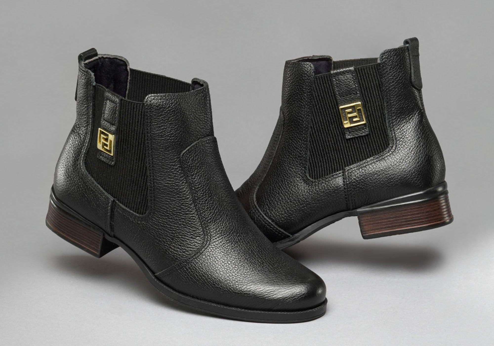 Carla Women's Low Heel Leather Ankle Boots - Comfortable Brazilian Made Shoes for Casual Wear & Office Outfits