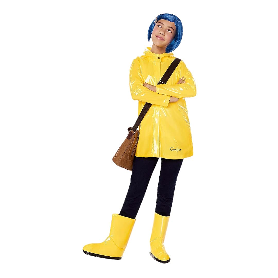Spirit Halloween Kids Coraline Costume - Blue Button Dress with Wig & Accessories for Halloween Dress Up | Perfect for Trick-or-Treating, Cosplay & Themed Parties