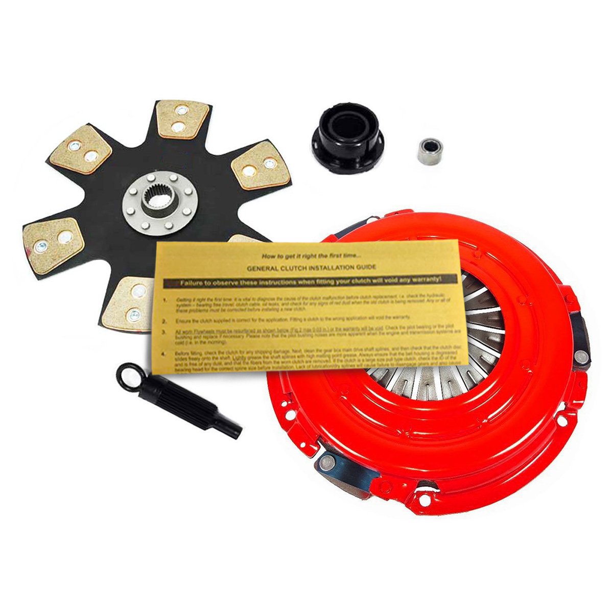 High-Performance EFT Stage 4 Ceramic Clutch Kit - Compatible with Camaro Z28, Firebird Trans Am, Corvette LS1 & Z06 V8 Engines - Ideal for Racing, Track Days & High-Torque Applications