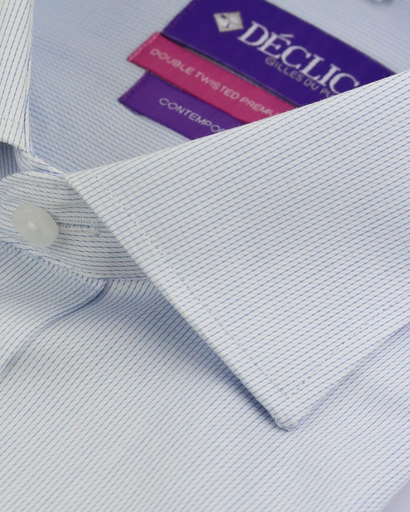 DÉCLIC Rupert Textured Shirt for Men - Stylish Casual Blue Button Down Shirt | Perfect for Office, Date Night & Weekend Outings