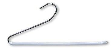 Durable Metal Pant Hanger with Vinyl Sleeve - Space Saving Closet Organizer for Trousers, Jeans & Skirts - Perfect for Home, Office & Travel Wardrobe Organization