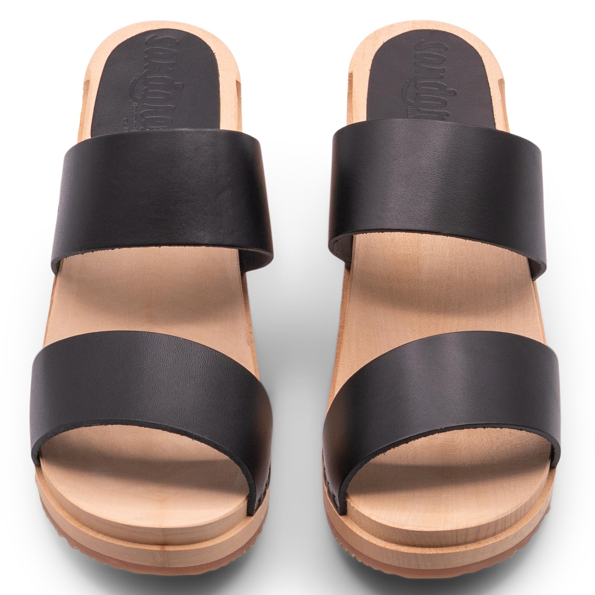 Sandgrens Handmade Swedish Wooden Clogs for Women - Comfortable High Heel Sandals with Arch Support | Perfect for Summer Outfits, Garden Parties & Boho Fashion