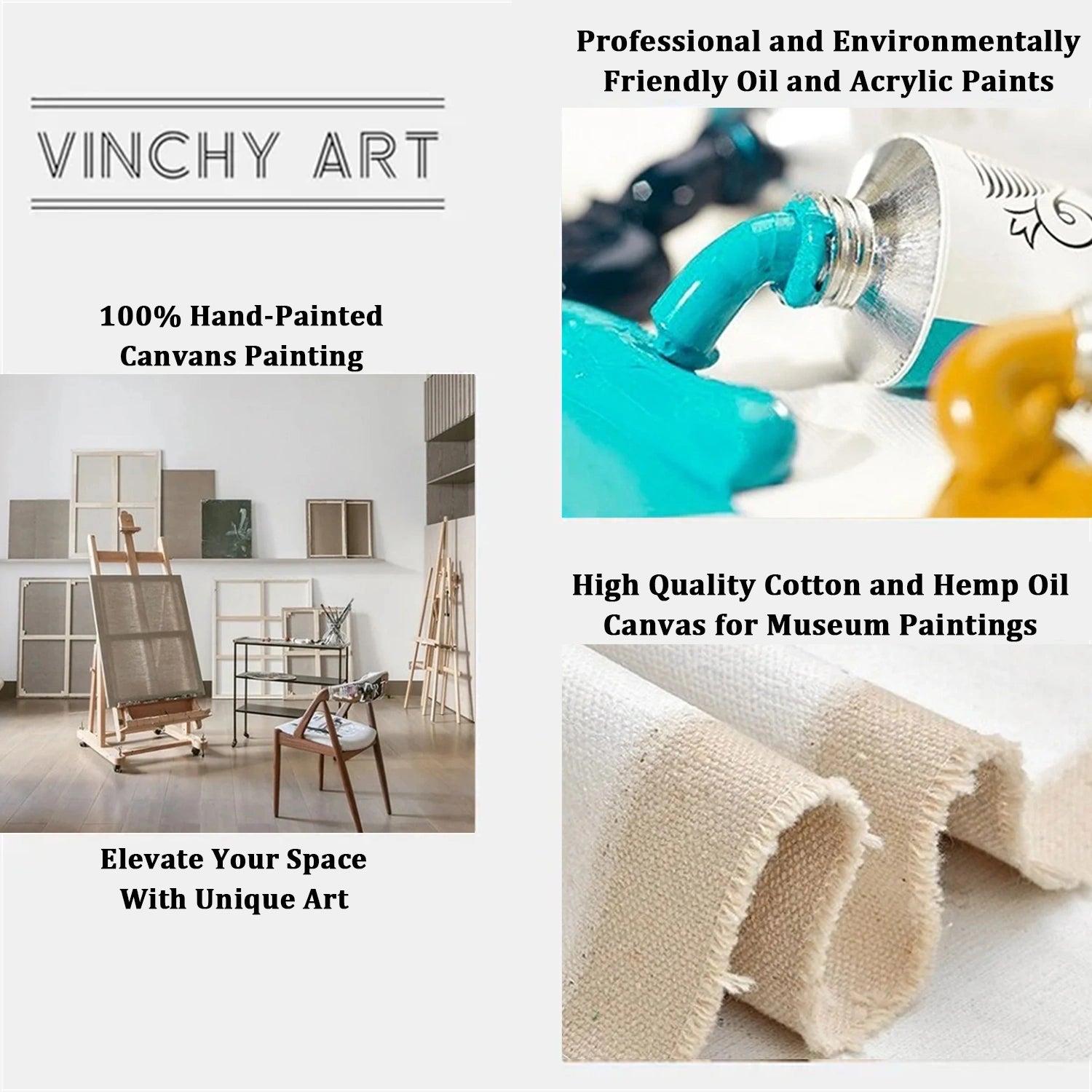 Abstract Painting Set of 3 - Modern Wall Art Canvas Prints #AB208 | Perfect for Living Room, Bedroom & Office Decor