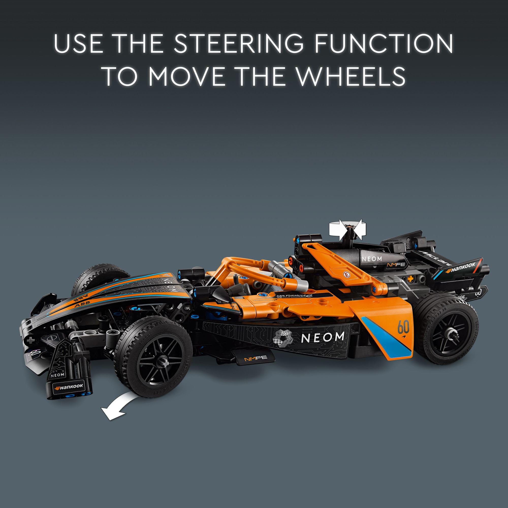 LEGO Technic NEOM McLaren Formula E Race Car Building Kit for Kids Ages 9+ - STEM Toy with V10 Engine & Steering Wheel - Perfect Gift for Boys & Girls Birthday - 42169 - Fun for Racing Enthusiasts & Creative Play