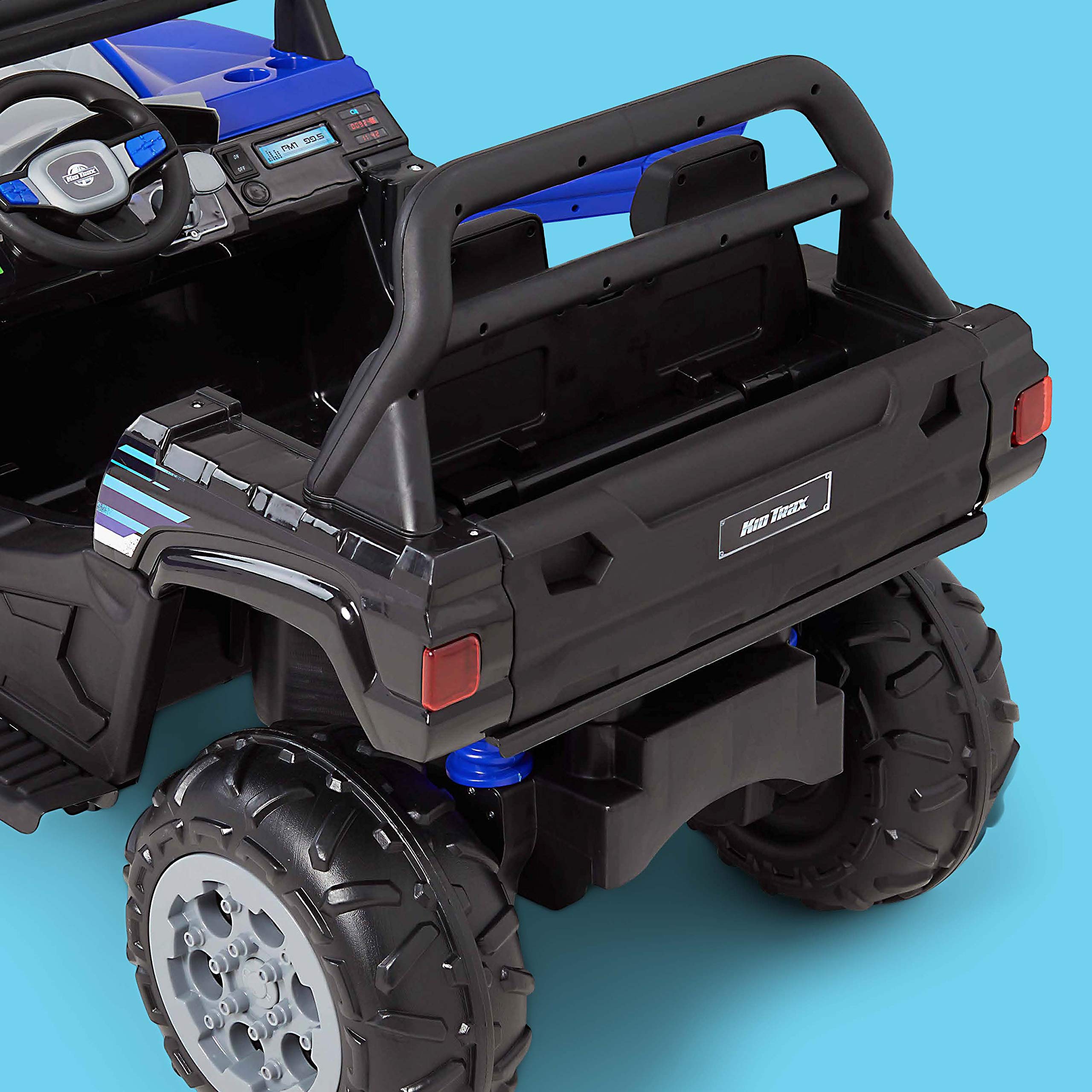 Kid Trax UTV 12V Electric Ride-On Toy for Toddlers & Kids Ages 3-7 | 110 lbs Weight Capacity | Single or Double Riders | Blue | Perfect for Backyard Play & Outdoor Adventures