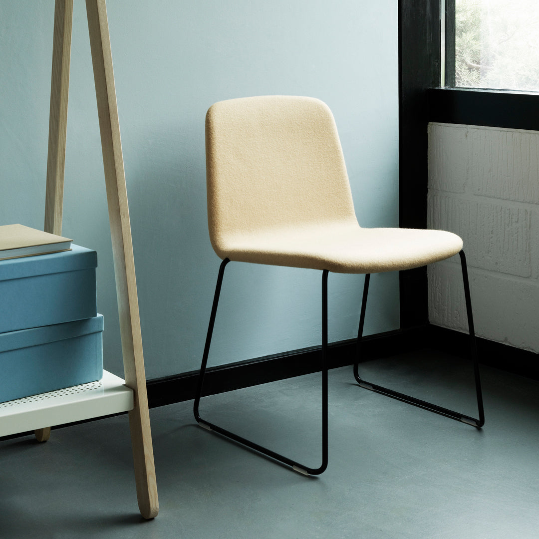 Just Chair - Premium Steel Fully Upholstered Stackable Chair for Office, Dining Room & Conference | Durable & Comfortable Seating Solution