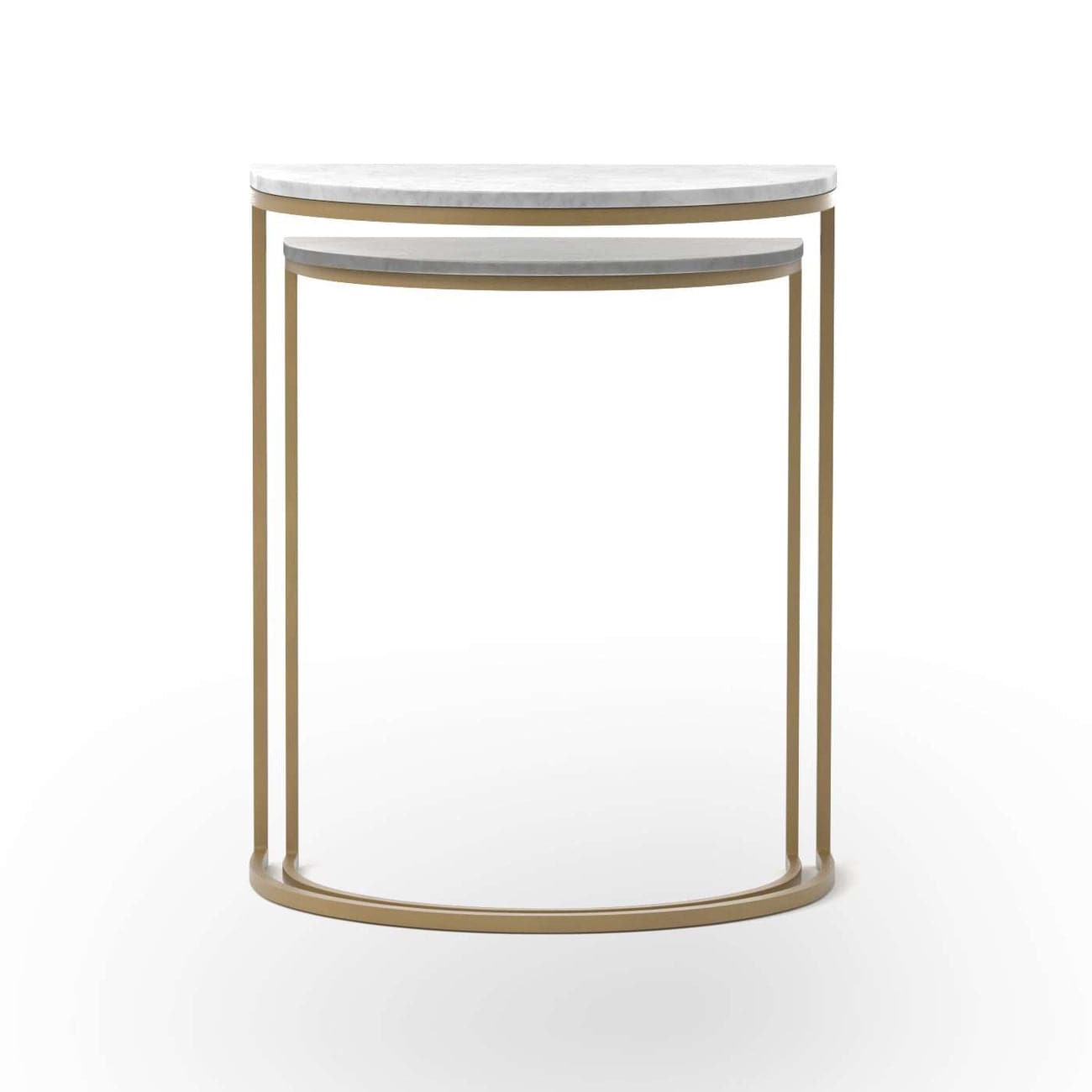 Amoret Nesting Tables Set of 3 - Modern Iron & Matte Brass Side Tables - Perfect for Living Room, Bedroom or Office Decor