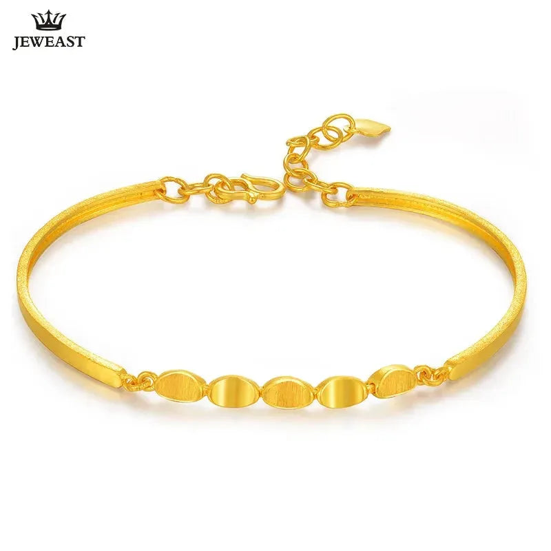 24K Pure Gold Bracelet 999 Solid Gold Bangle - Classic & Trendy Fine Jewelry for Women, Elegant Gift for Anniversary, Wedding & Special Occasions