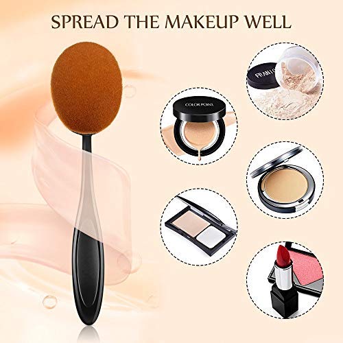 Professional Makeup Sponge & Brush Set for Liquid, Cream, Powder - Beauty Blender & Foundation Brush Kit