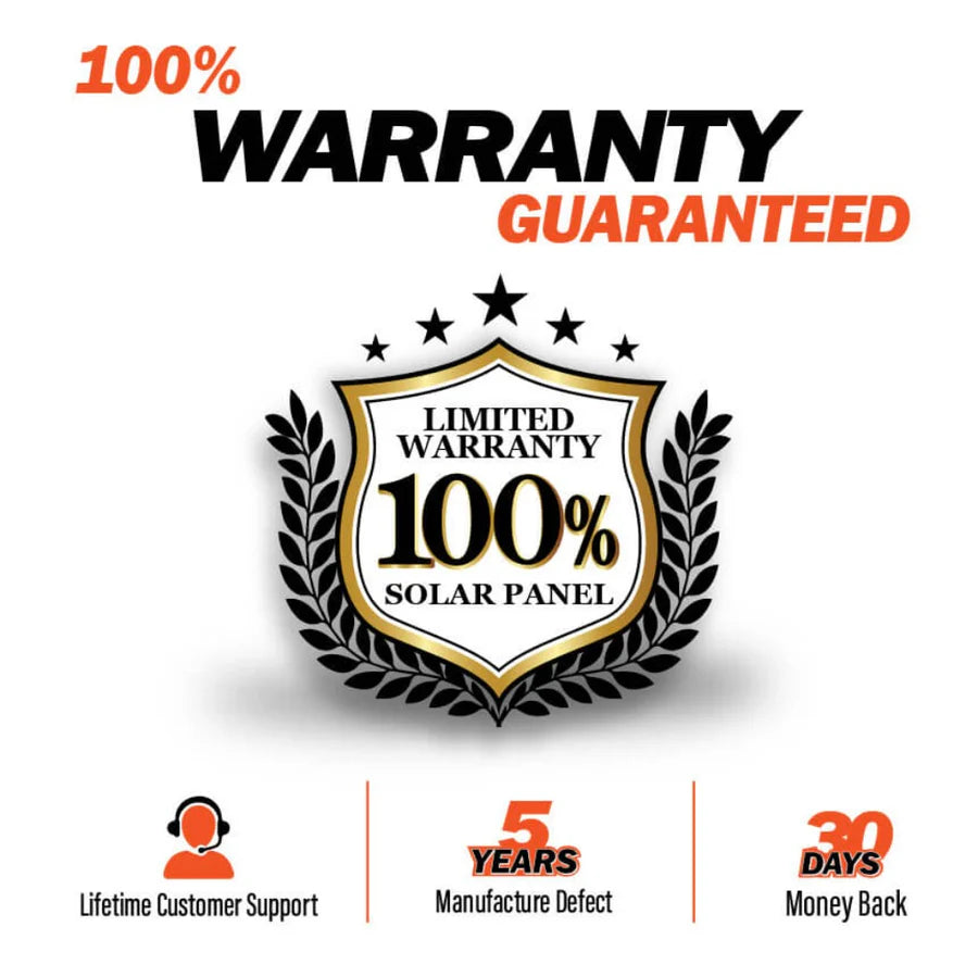 100 Watt Solar Panel | 12V Off-Grid Solar Power Kit for RV, Van, Boat & Camping | UL Certified | 25-Year Warranty | Portable Solar Charger for Outdoor Adventures, Emergency Power & Off-Grid Living