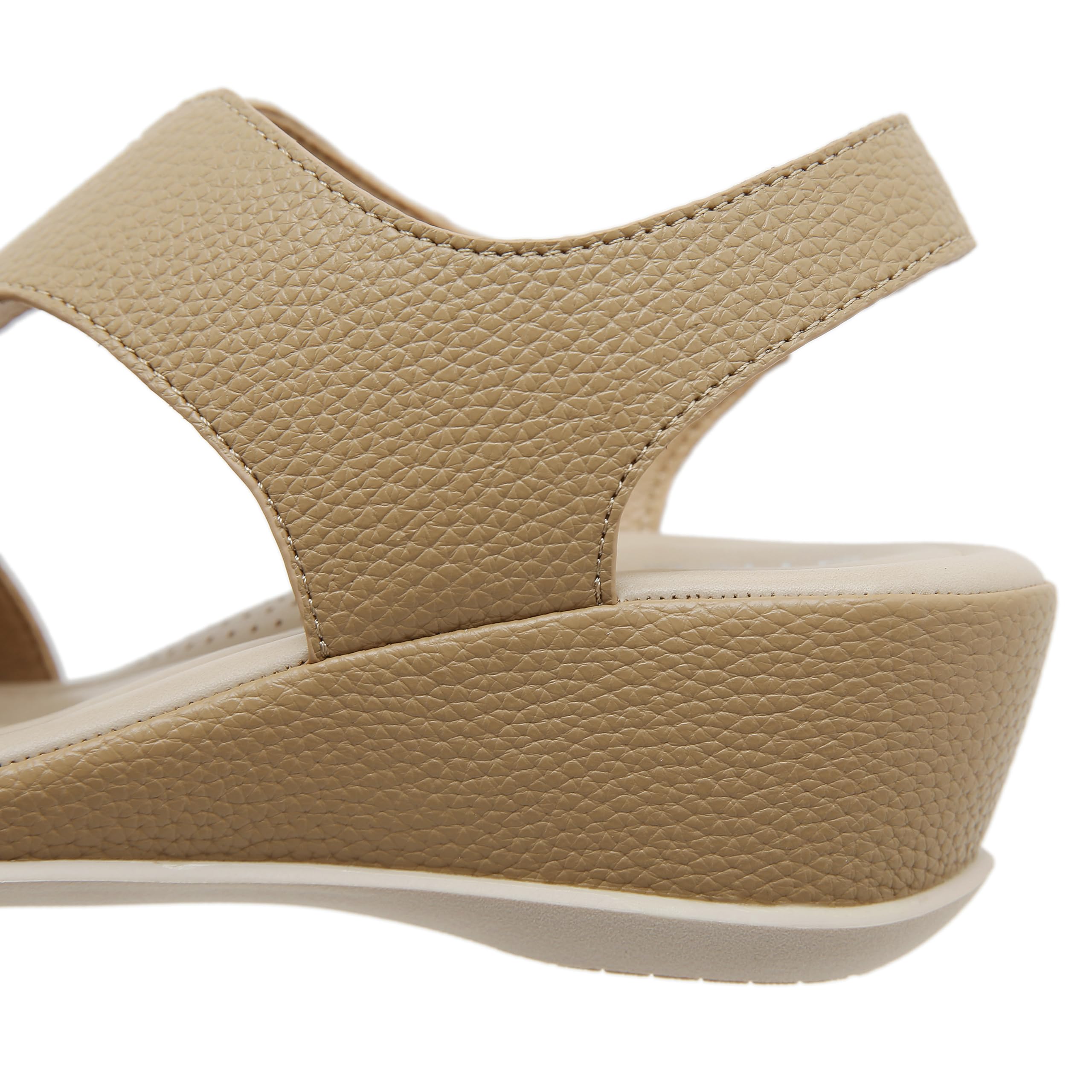 Women's Comfortable Walking Sandals with Ankle Strap - Summer Casual Wedge Sandals for Outdoor, Beach & Vacation