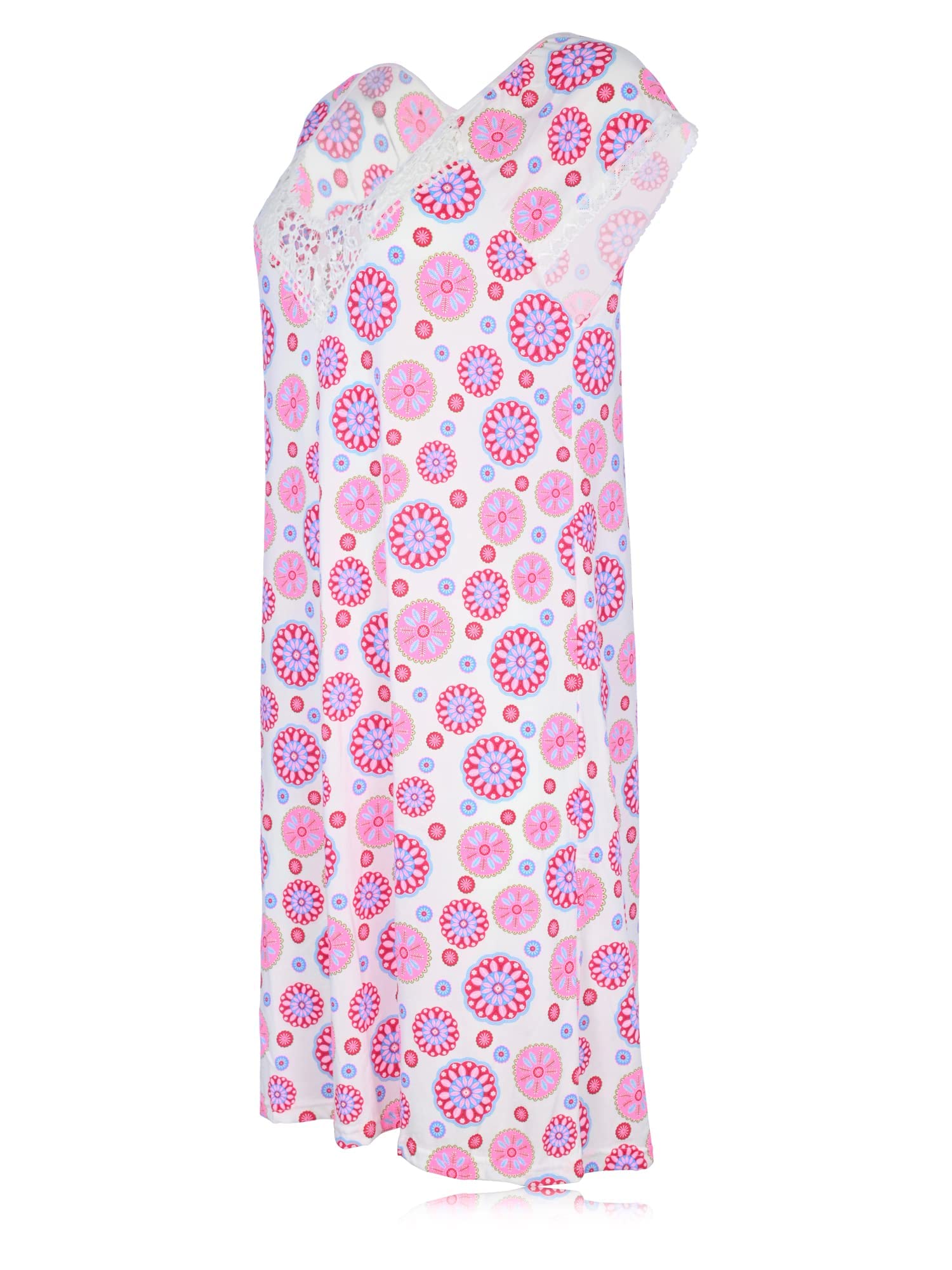 JEFFRICO Women's Soft Sleepwear Nightgown - Comfortable Pajama Dress & Nightshirt for Relaxing at Home or Sleepovers
