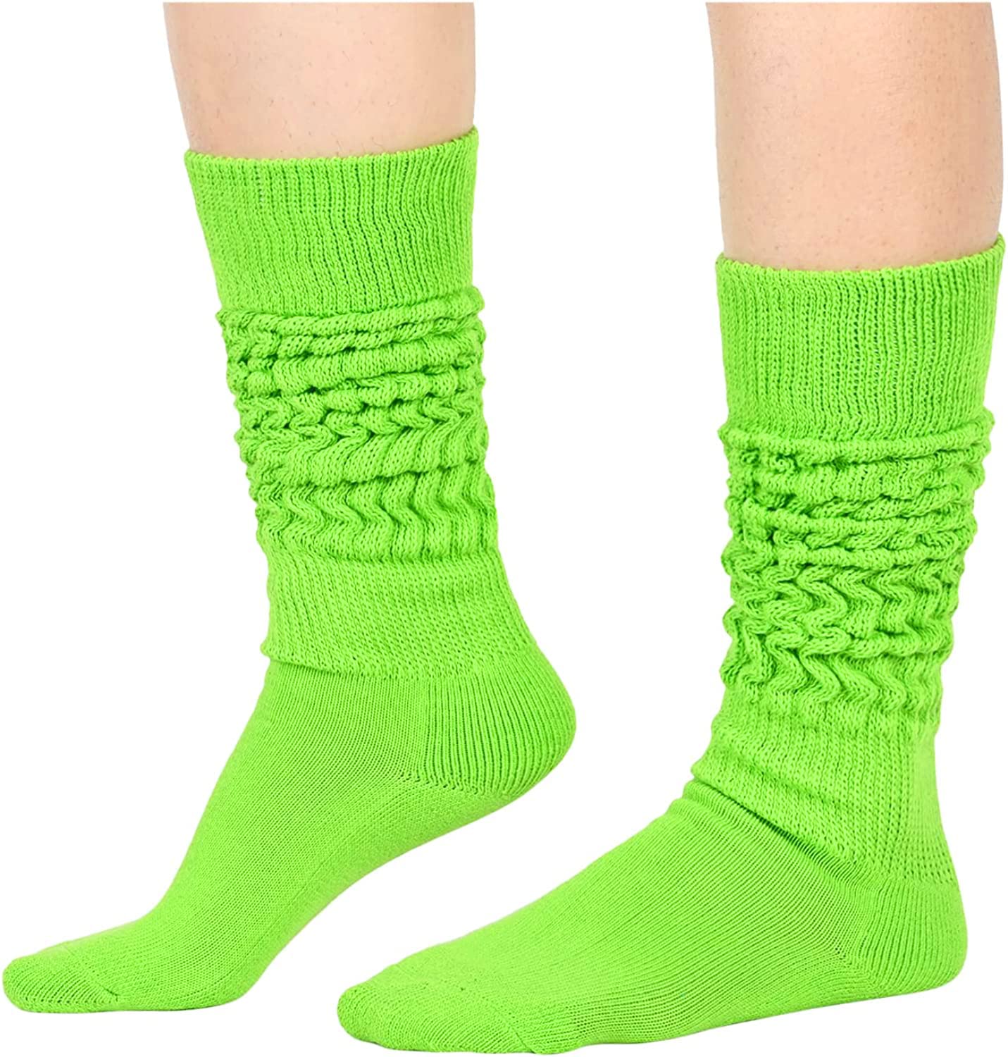 Zmart Women's Slouch Socks - Cozy 80s Style Scrunch Socks for Women | Soft & Warm Knit Socks in White, Black, Orange & Cream | Perfect for Casual Wear, Lounge, Retro Outfits & Cold Weather