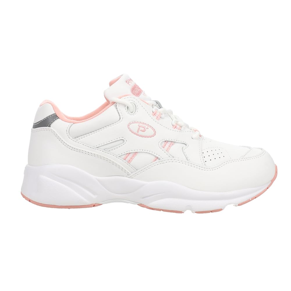 Propet Women's Stability Walker Sneakers - White - Size 10 2E - Comfortable Walking Shoes for Women with Foot Pain, Ideal for Plantar Fasciitis, Diabetic & Elderly Use