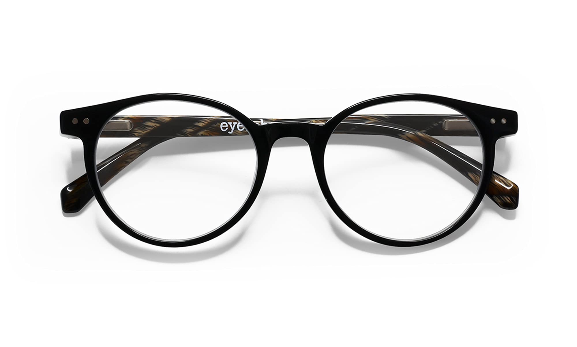 eyebobs Case Closed - Premium Reading Glasses for Men & Women with Round Frame (0.0x-4.0x) | Comfortable Readers for Daily Use, Office Work & Reading Books