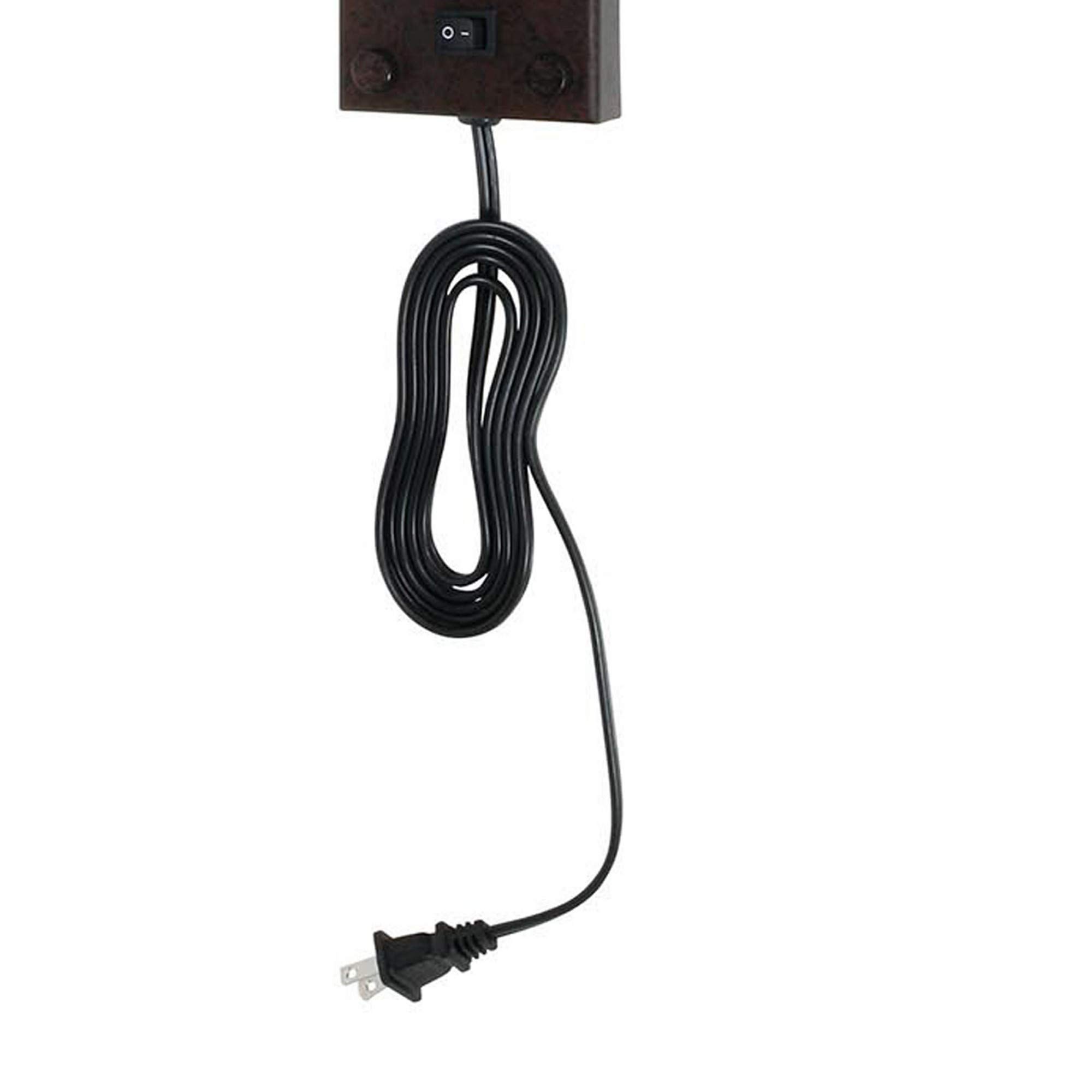 Benjara Bronze Metal Round Wall Reading Lamp with Plug-in Switch - Perfect for Bedroom, Living Room & Study Lighting
