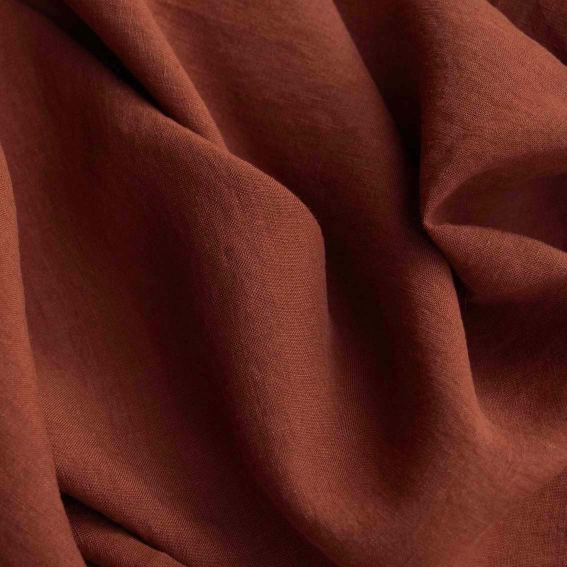 Premium Bedford Sienna Washed Linen Fabric - Soft & Durable Natural Material for Home Decor, Upholstery, and DIY Sewing Projects