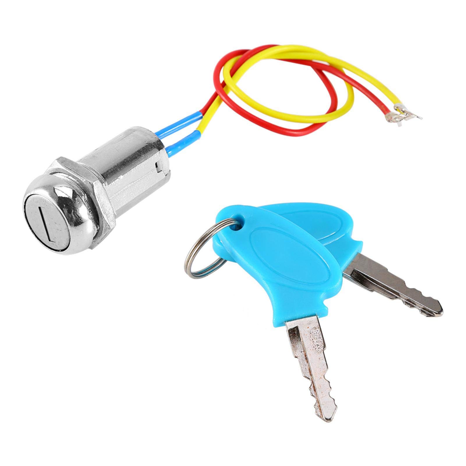 2 Wire Ignition Key Switch with Locking Keys - Universal Starter Switch for Cars, Forklifts, Electric Scooters, Mopeds, Karts & Outdoor Equipment | Perfect for Vehicle Security & Engine Start Systems