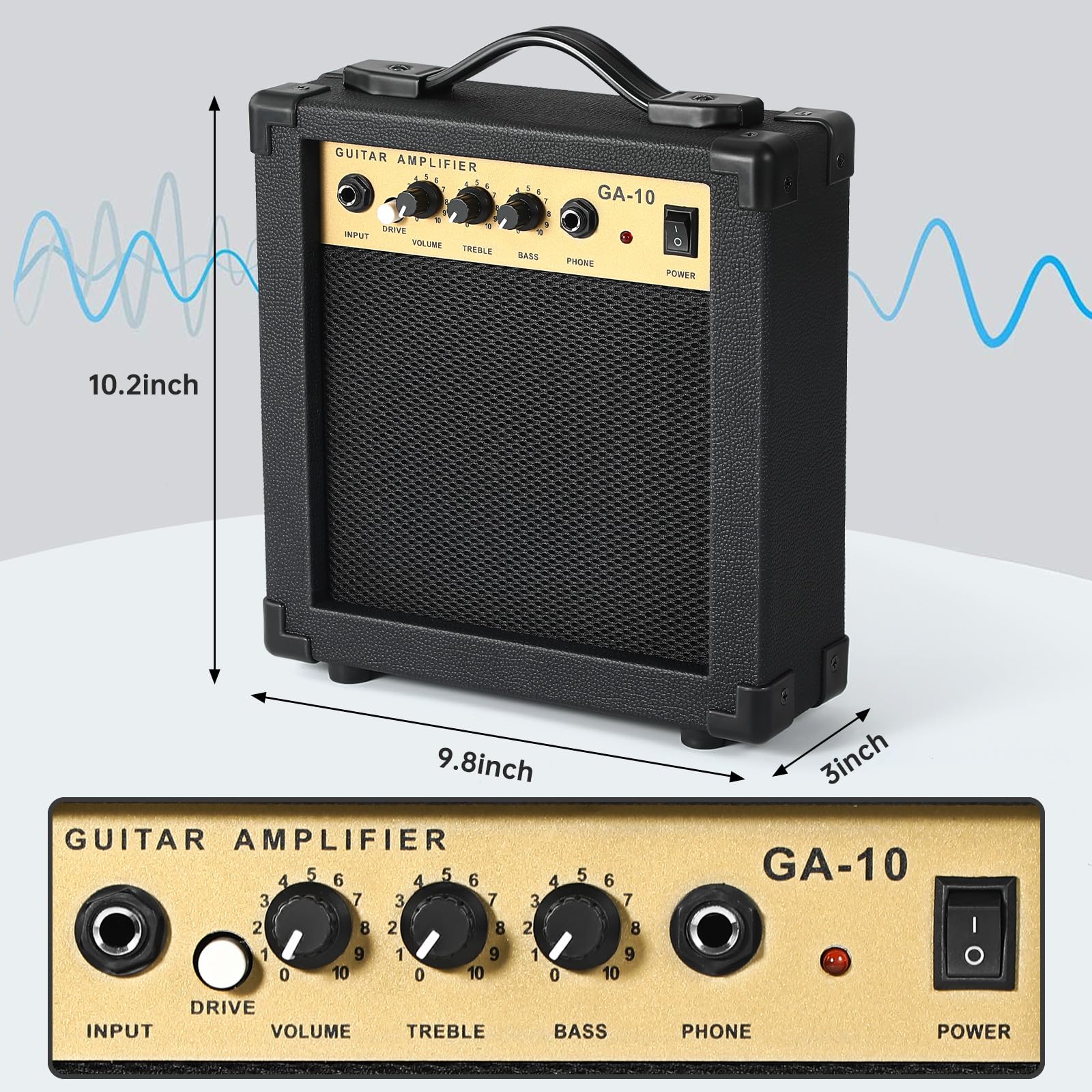 39 Inch Full Electric Guitar Kit with Amp, Strings, Strap, Digital Tuner, Picks, Gig Bag, Cable & Tremolo Bar - Perfect for Beginners, Christmas & Thanksgiving Gifts (Black) - Ideal for Home Practice, Live Performances & Music Learning