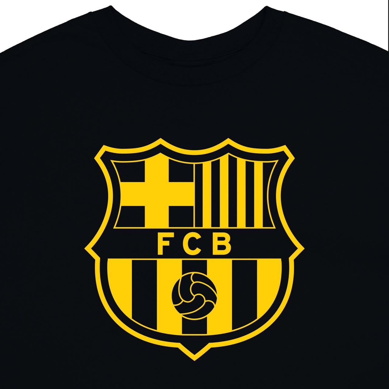Official FC Barcelona Logo T-Shirt - Men's Football Jersey - Comfortable Cotton Soccer Shirt for Fans, Training & Match Days