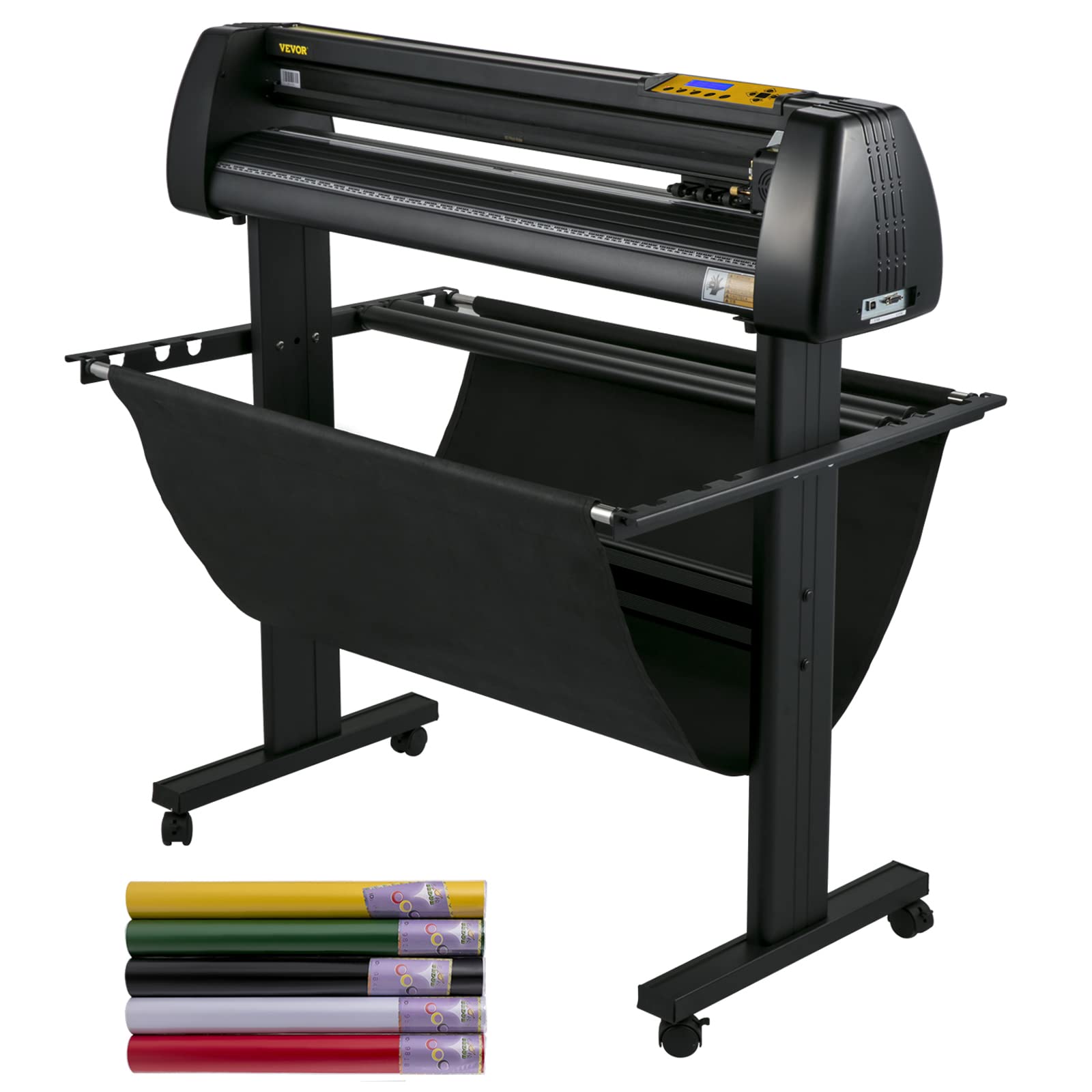 VEVOR 34-Inch Offline Vinyl Cutter Machine with USB & Floor Stand - Adjustable Speed & Pressure Plotter for Sign Making, Decals, Stickers | Perfect for Home DIY, Small Business & Commercial Signage Projects