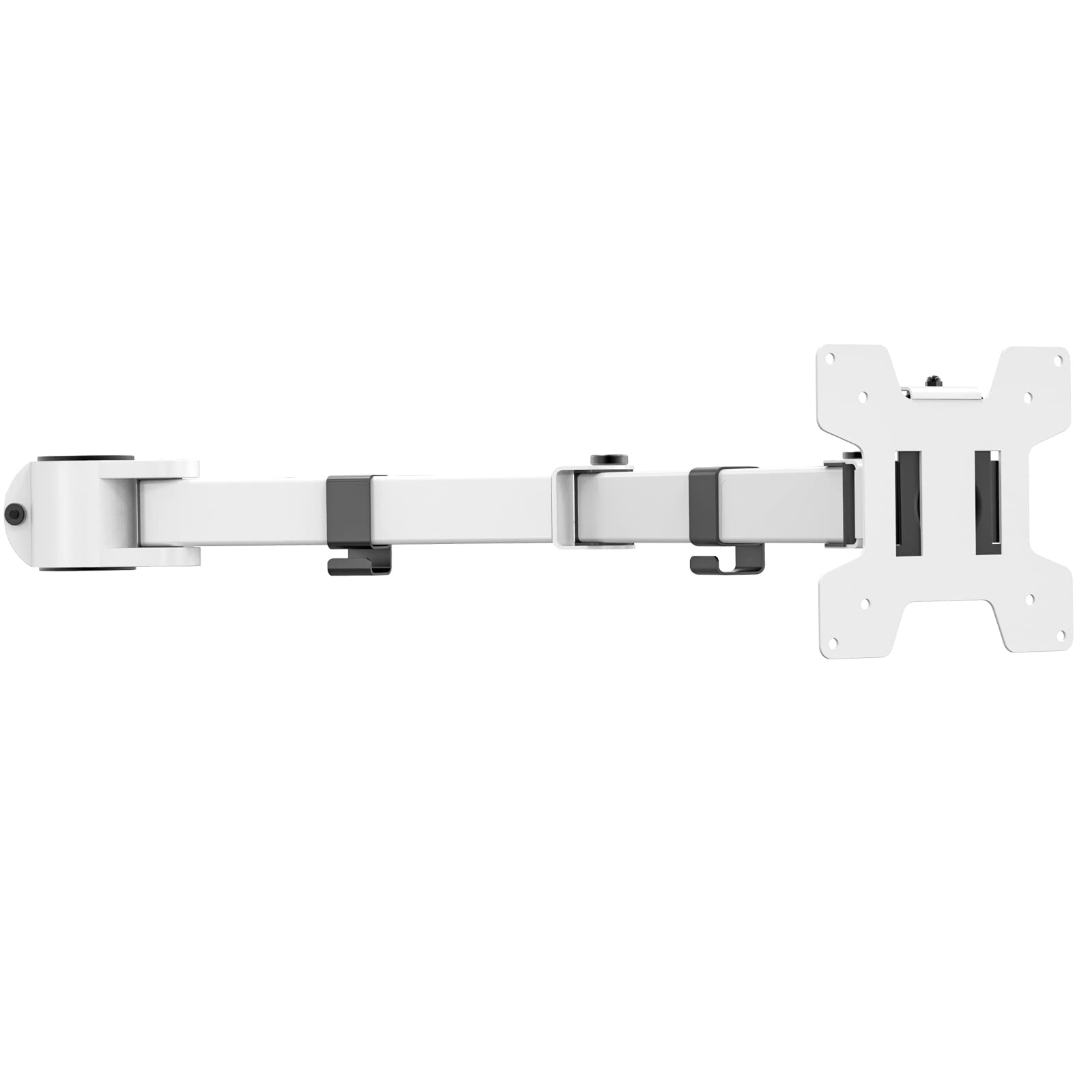 WALI Single Monitor Arm Stand - Fully Adjustable VESA Mount with 75x75/100x100mm Holes - Ergonomic Desk Clamp for 13-32