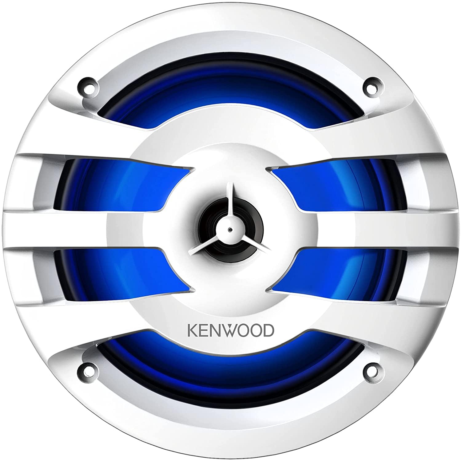 Kenwood KFC-1673MRWL 6.5 Inch 2-Way Marine Speakers with Grilles (Pair) - Waterproof Boat Speakers with Built-in White LED Lights for Marine Audio System | Perfect for Boats, Yachts & Outdoor Water Activities