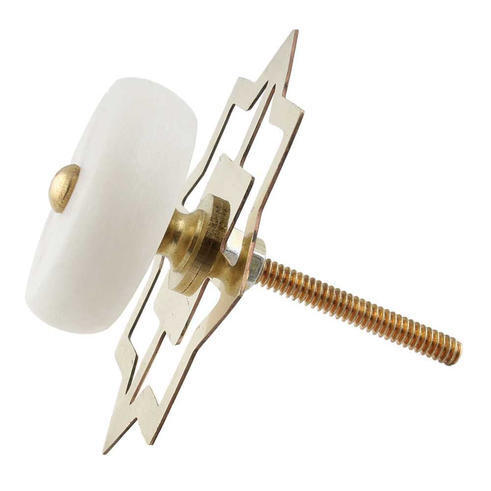 Luxury White Marble Drawer Knobs - 2 Pack Round Handcrafted Cabinet Pulls for Kitchen, Dresser & Cupboard - High-End Stone Hardware for Home Decor & Furniture Upgrade